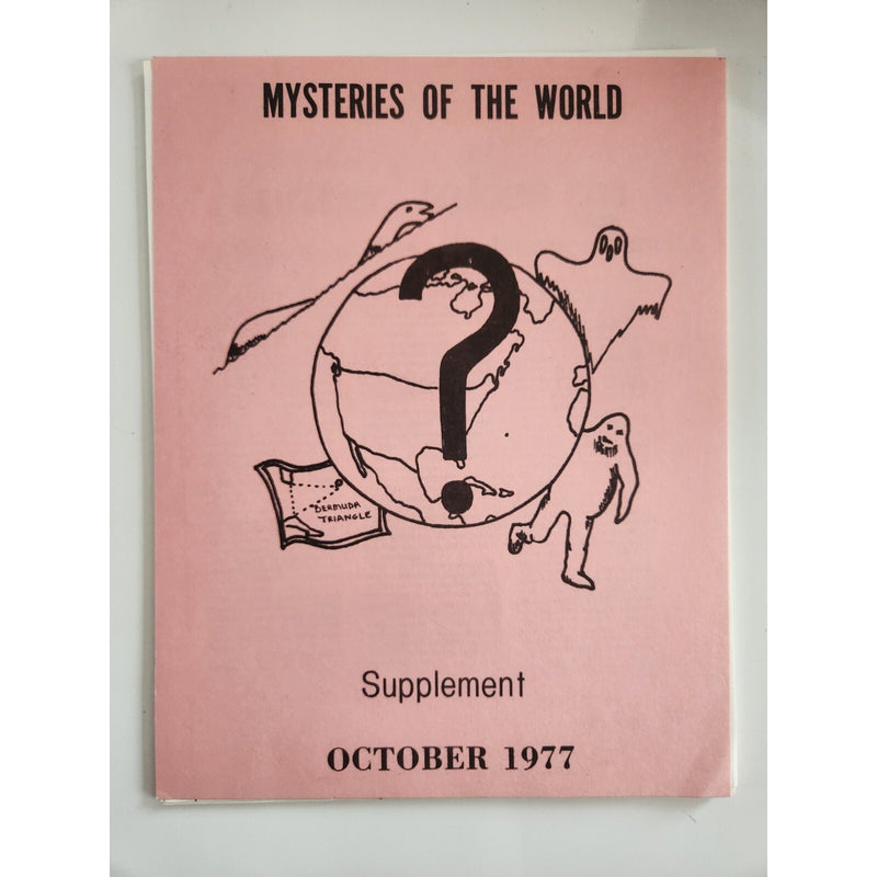 Aerial Phenomenon Mysteries Of The World Supplement 1977 Newspaper Clippings UFO Magazine