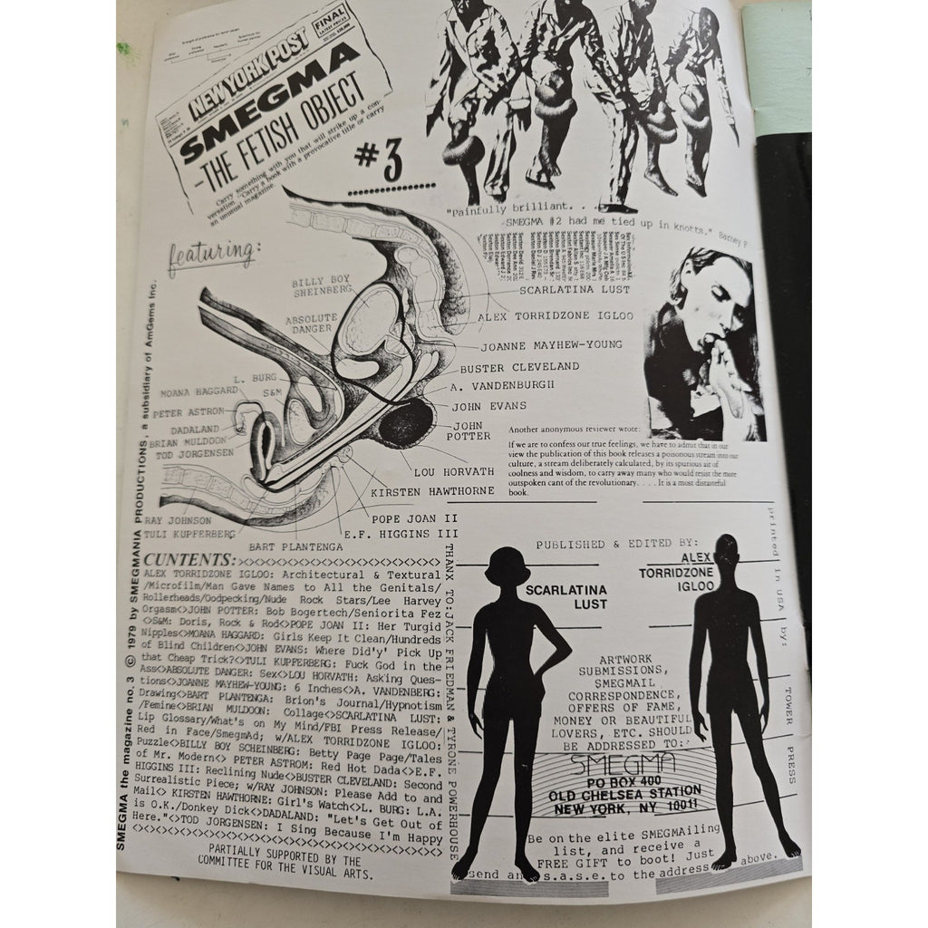 Smegma The Magazine (1978-1981) All 4 issues - Art Music Sexuality Punk New York