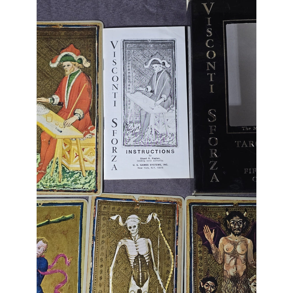 Visconti Sforza Tarocchi Tarot Cards Deck 1975 U.S Games Systems Stuart R. Kaplan Complete