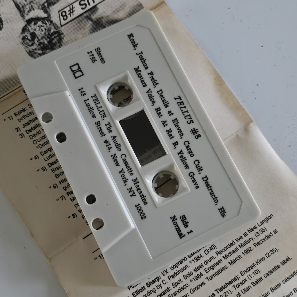 Original Tellus #8 USA Germany OG Audio Cassette Tape Zine Experimental TESTED 1984