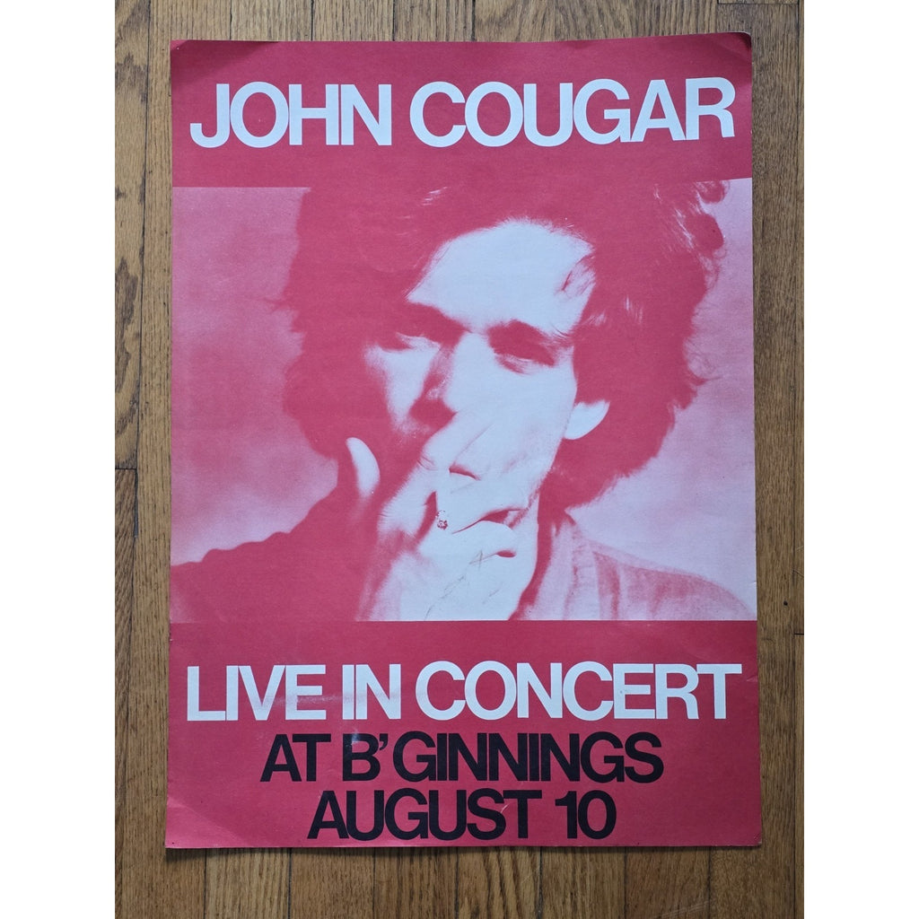 Original JOHN COUGAR B'Ginnings Chicago 1979 Concert Poster Mellencamp RARE