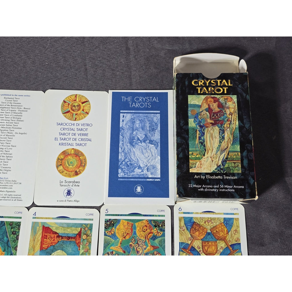Crystal Tarot Card Deck by Elisabetta Trevisan.  Published by Lo Scarabeo. 1st Edition From Italy