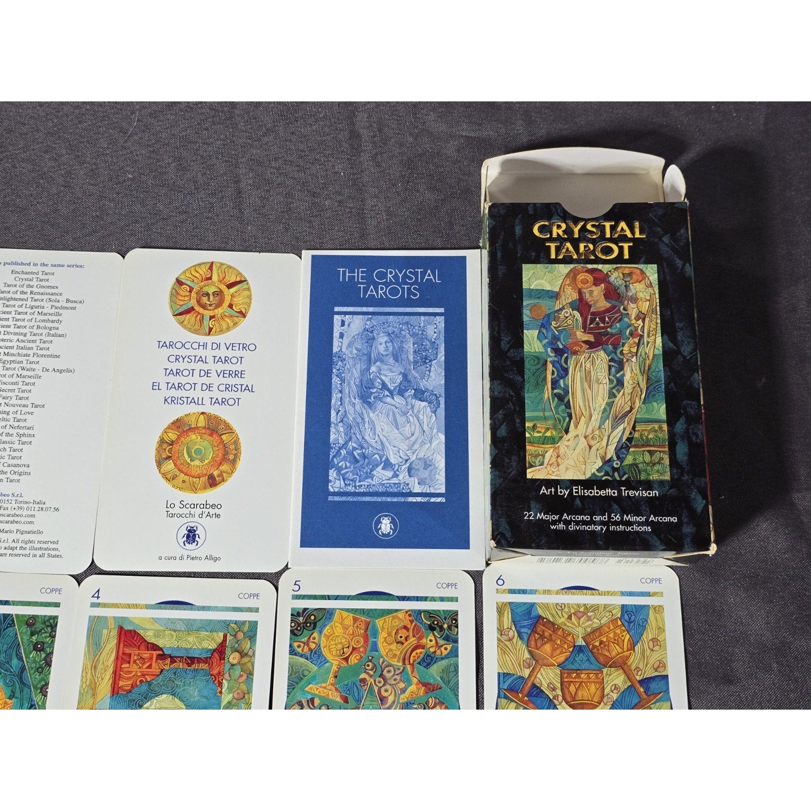 Crystal Tarot Card Deck by Elisabetta Trevisan.  Published by Lo Scarabeo. 1st Edition From Italy