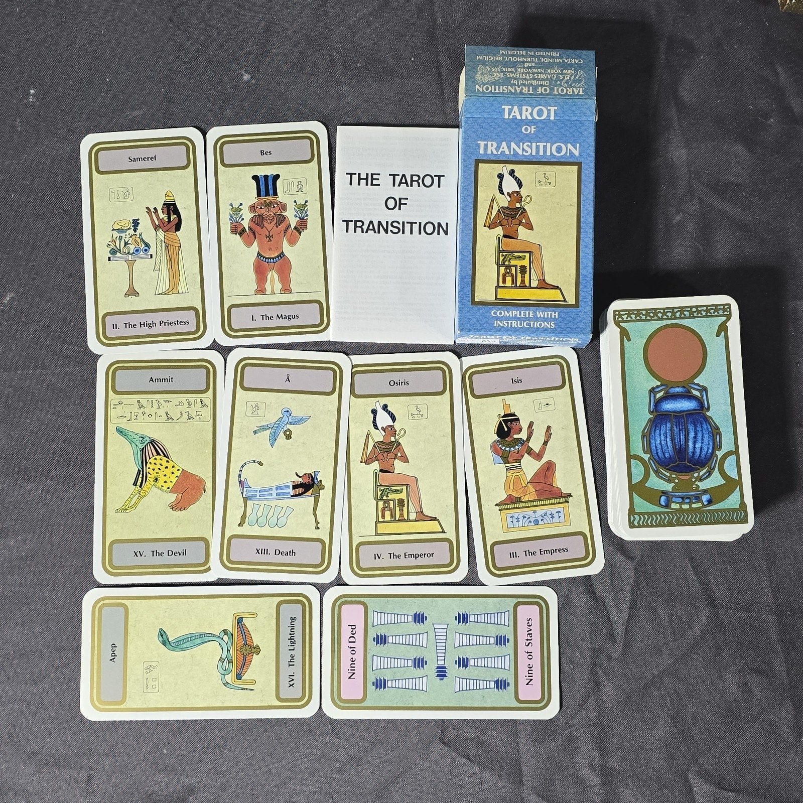 Original Tarot Of Transition Egyptian Card Deck Complete w/ Booklet 1983 US Games Systems