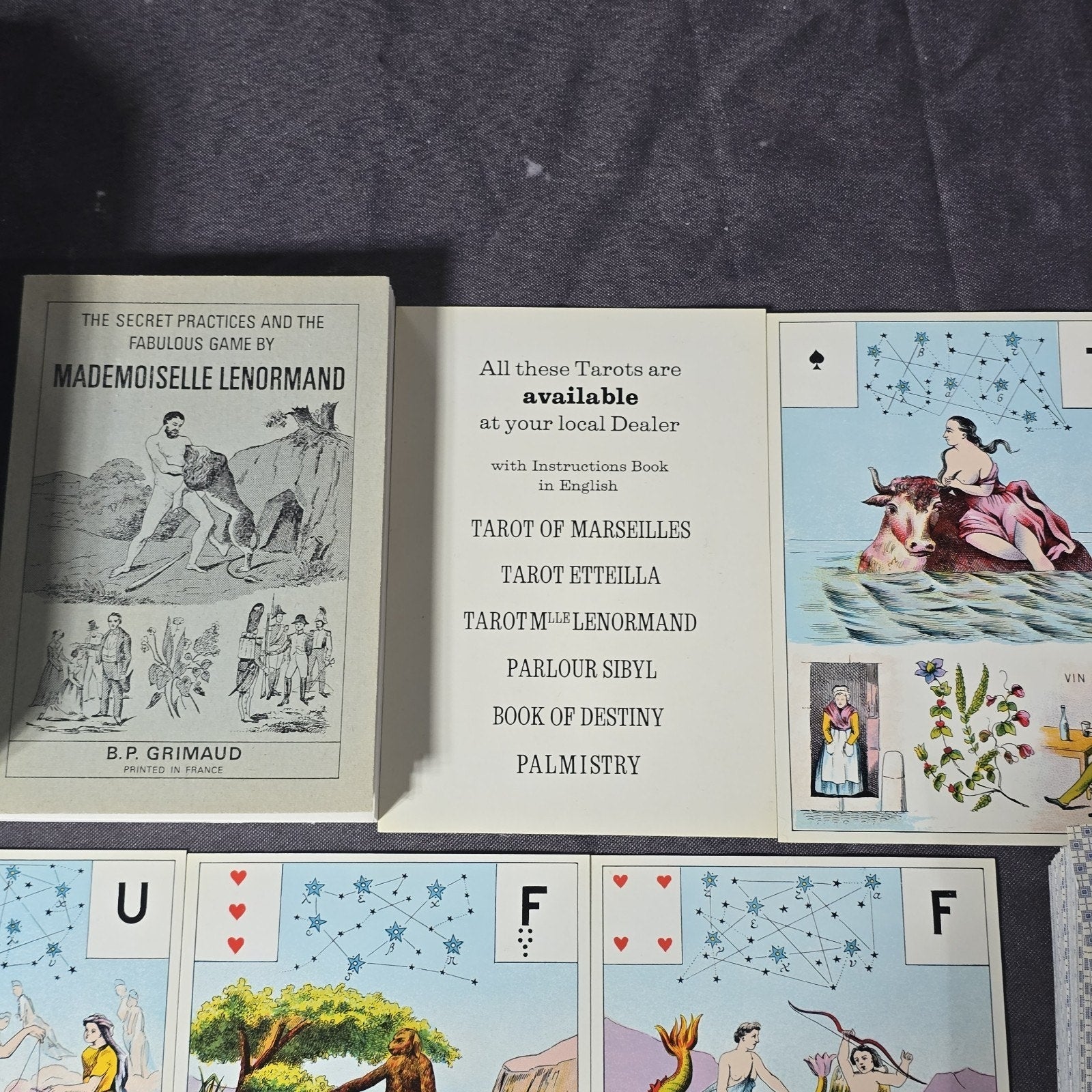 Original Astro Mythological Tarot Card Deck Mlle Lenormand Big Size 1st Edition