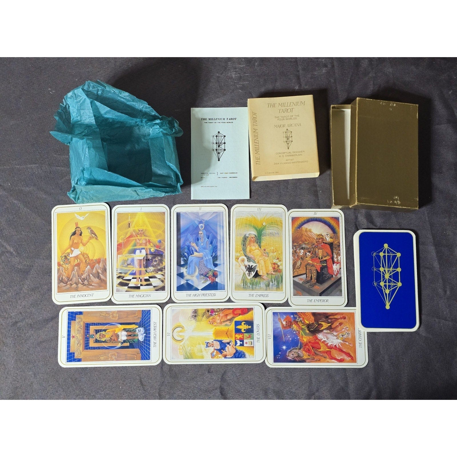 The Millennium Tarot 22 Major Arcana by Chamberlain & Westenberg. Printed by Adelaide 1984