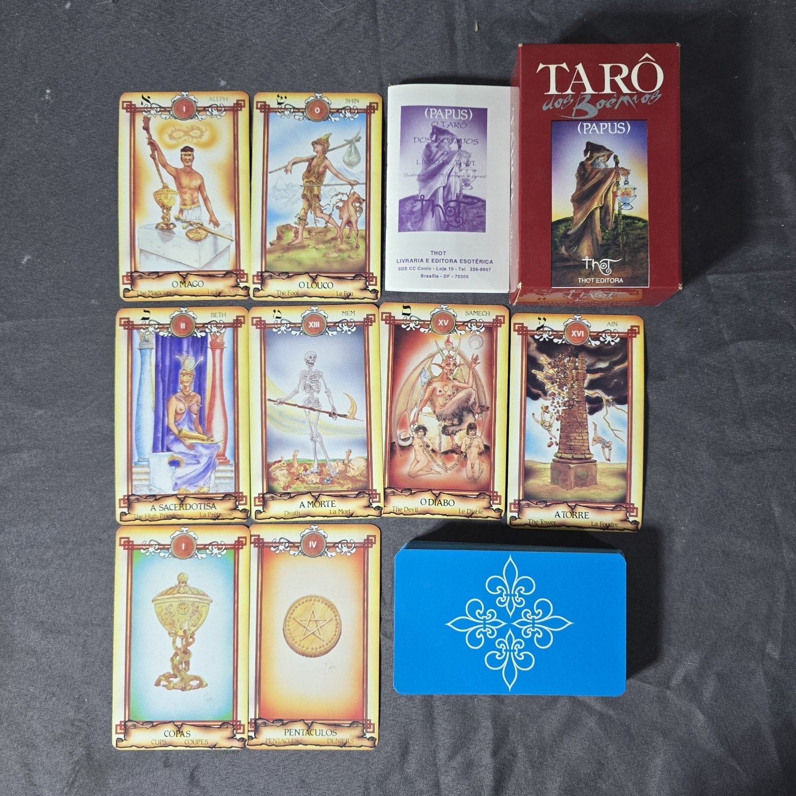 Tarot of Bohemians by Papus. Thoth Edition Printed in Brazil. Gypsy Tarot Card Deck