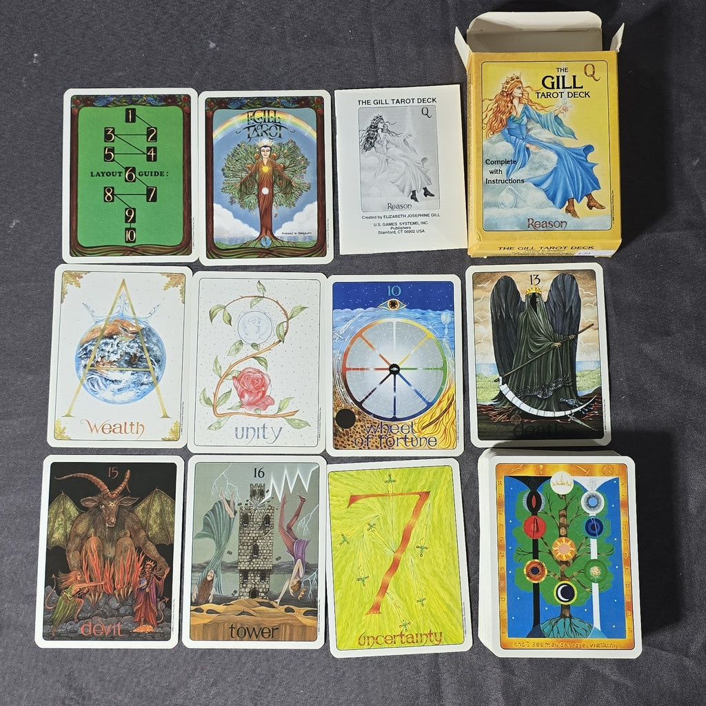 Original The Gill Tarot Card Deck By EJ GILL 1990 Complete Esoteric US Game Systems