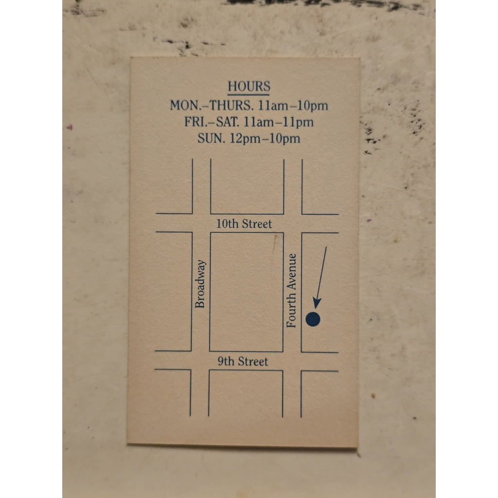 Original Esoterica Business Card, A New Age Occult Bookstore Gallery in New York