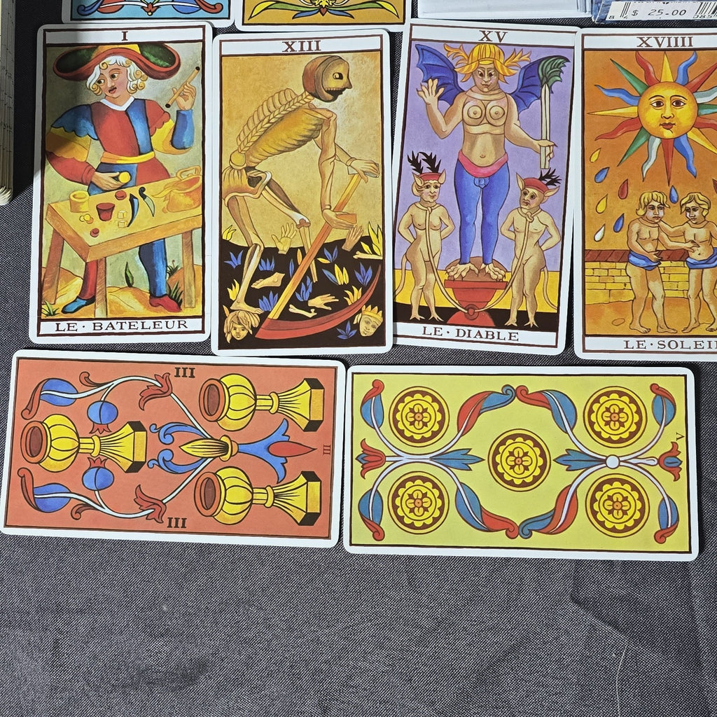 Vintage Le Tarot De Marseille Fournier of Spain Reprint Multilingual Rare