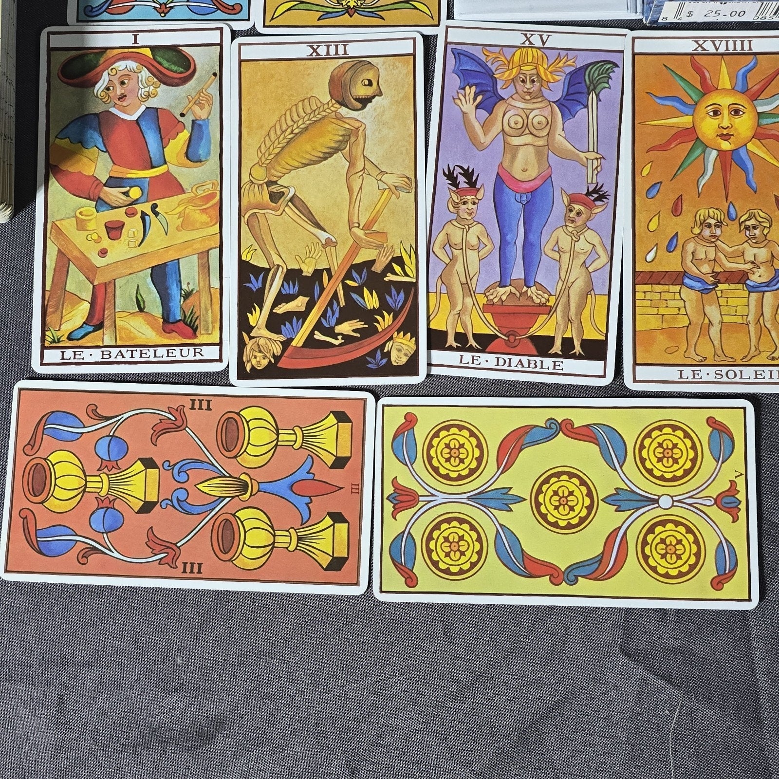 Vintage Le Tarot De Marseille Fournier of Spain Reprint Multilingual Rare