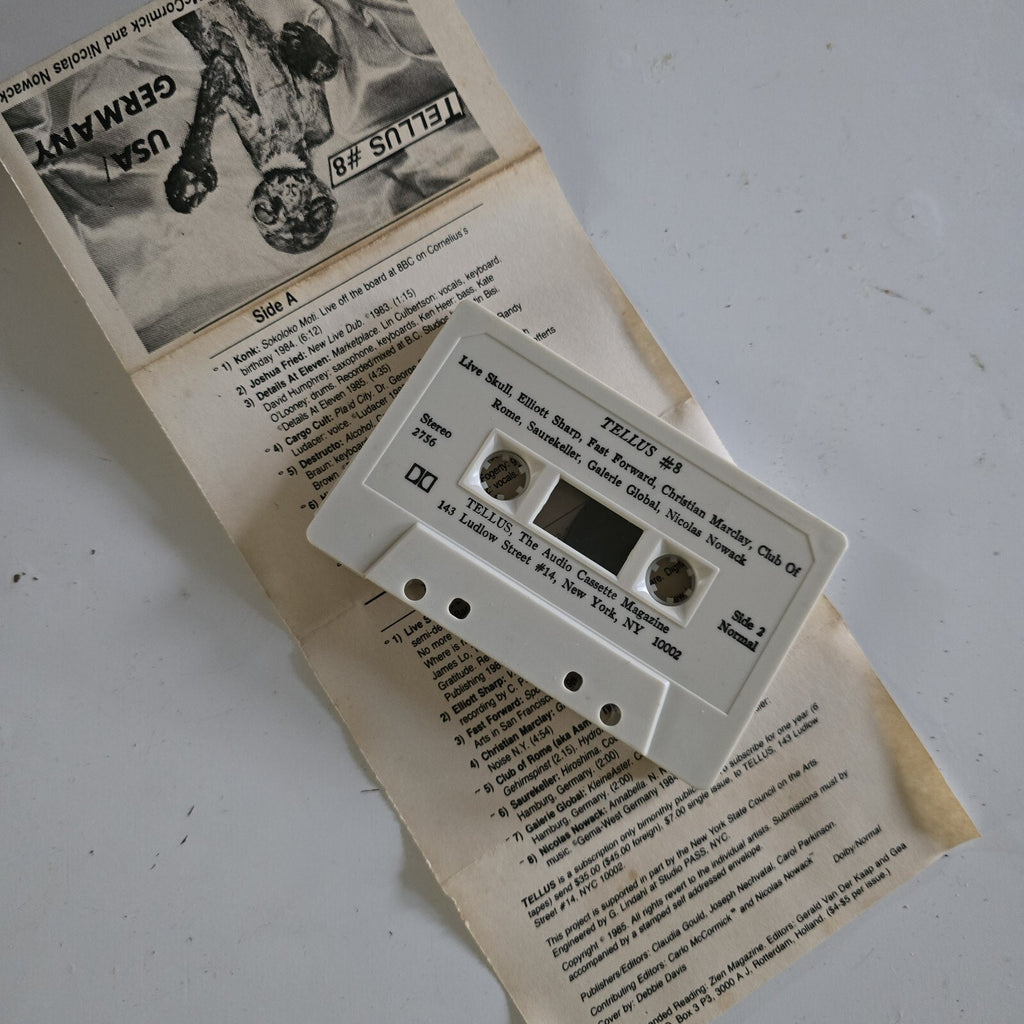 Original Tellus #8 USA Germany OG Audio Cassette Tape Zine Experimental TESTED 1984