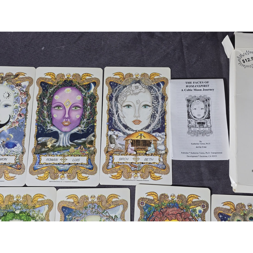 The Faces Of Womanspirit Celtic Moon Journey Tarot Card Deck by Katherine Torres