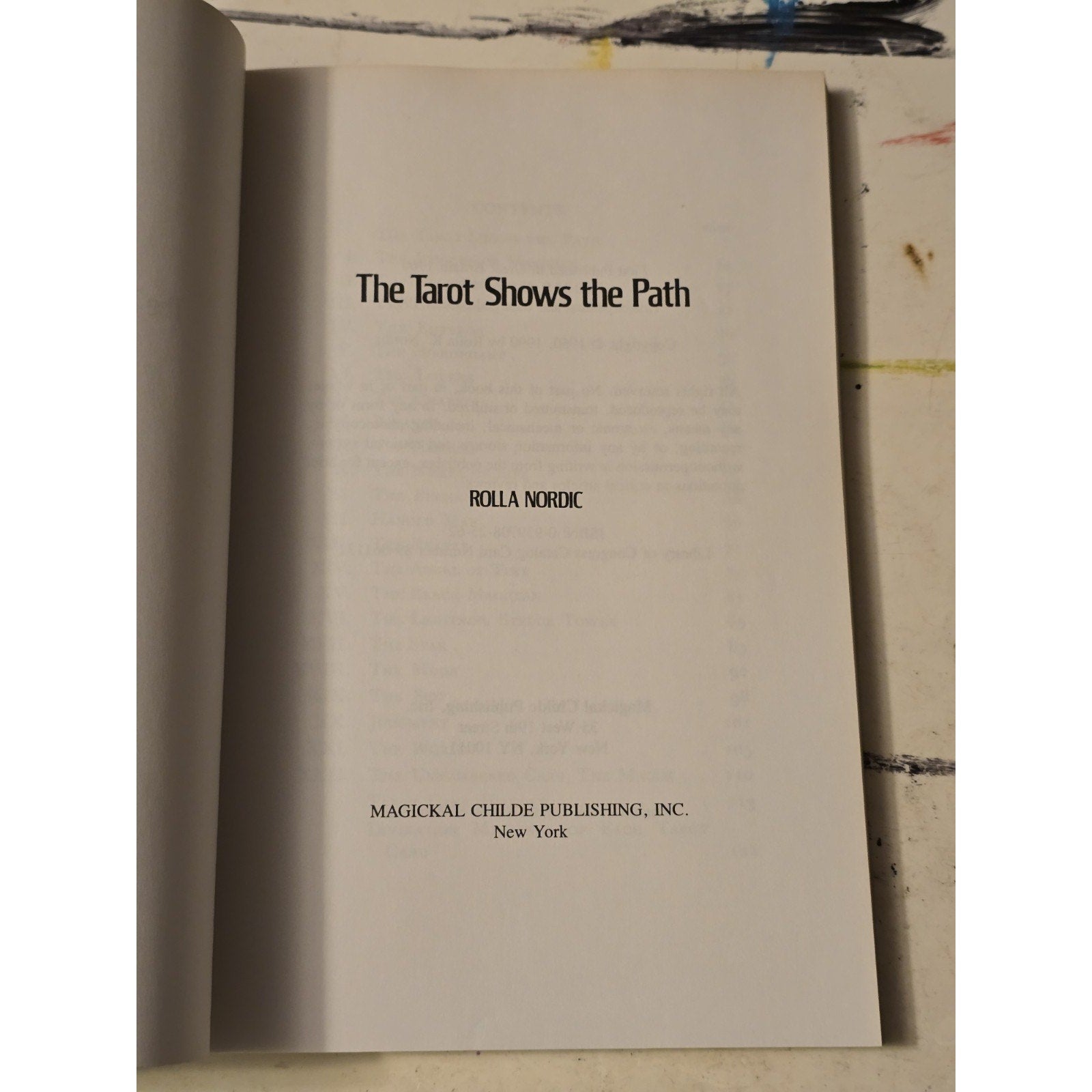 The Tarot Shows The Path by Rolla Nordic. Expanded Edition from 1990. Paperback Book Magickal