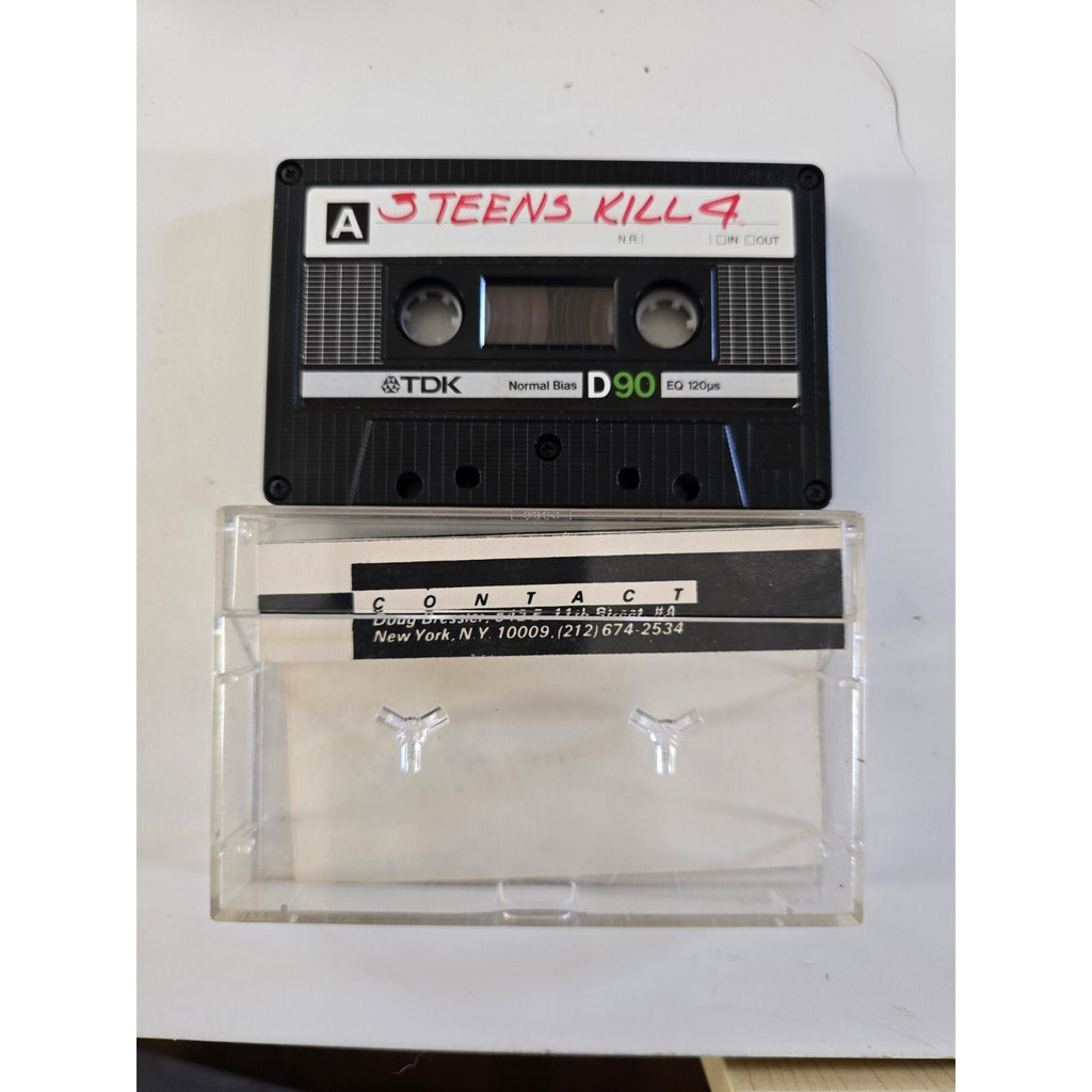 3 Teens Kill 4 Unreleased Music Demo Cassette Tape Promo David Wojnarowicz 1985