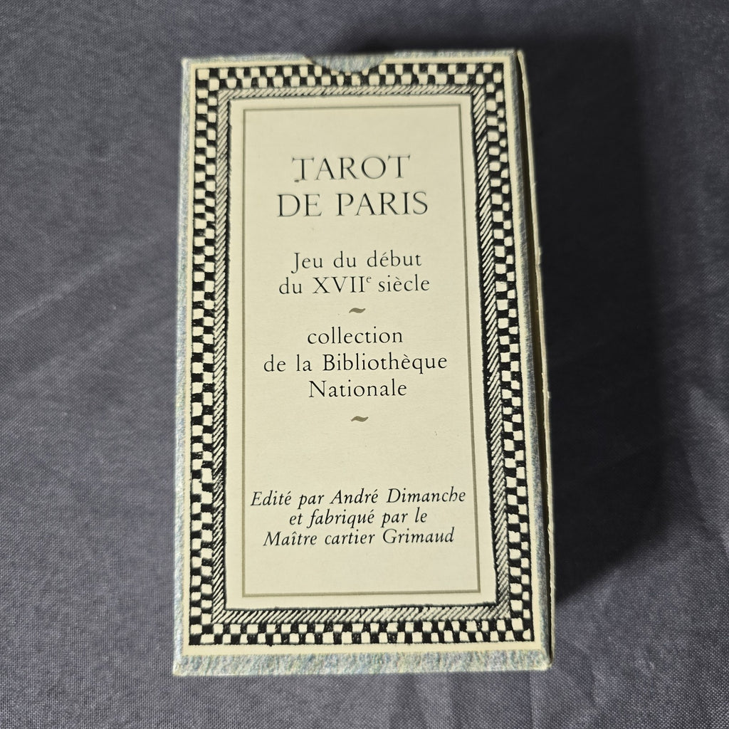 Vintage Tarot de Paris Card Deck 17th Century Reproduction by Andre Dimanche. Printed by Grimaud OOP