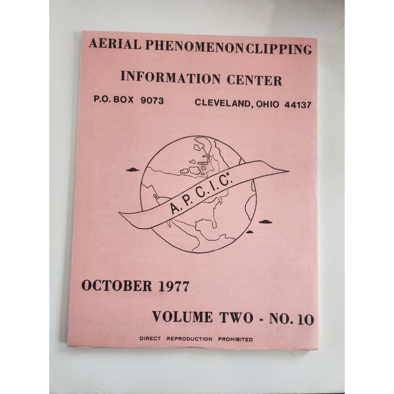 Aerial Phenomenon Clipping & Info Center UFO Magazine INTL Newspaper Articles Compiled And Printed In Ohio