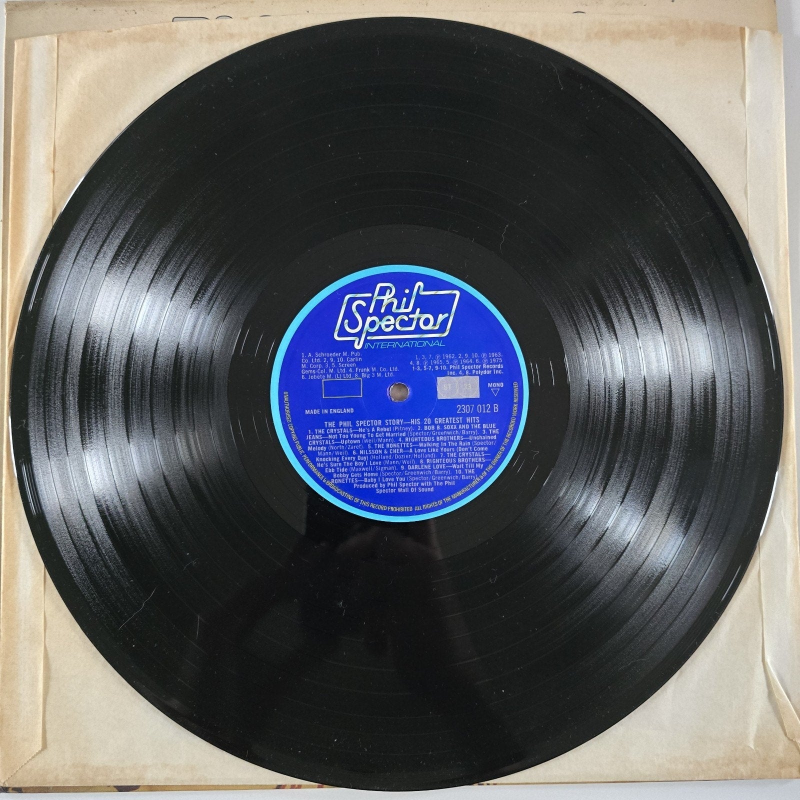 Phil Spectors 20 Greatest Hits Vinyl LP SIGNED By Ronnie Spector w/ Original Photographs