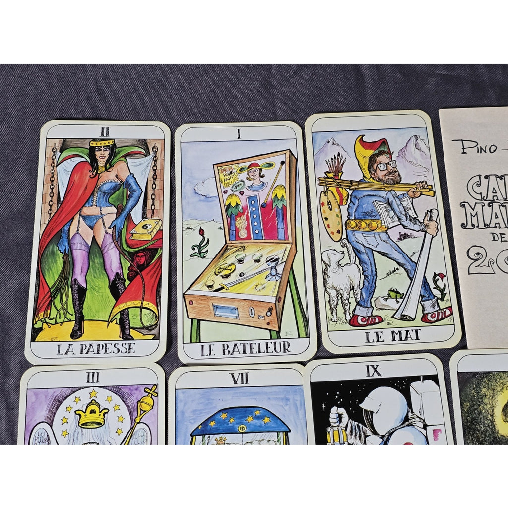 Vintage 1981 Pino Zac Cartomancie de l’an 2000 Tarot Card Deck Major Arcana
