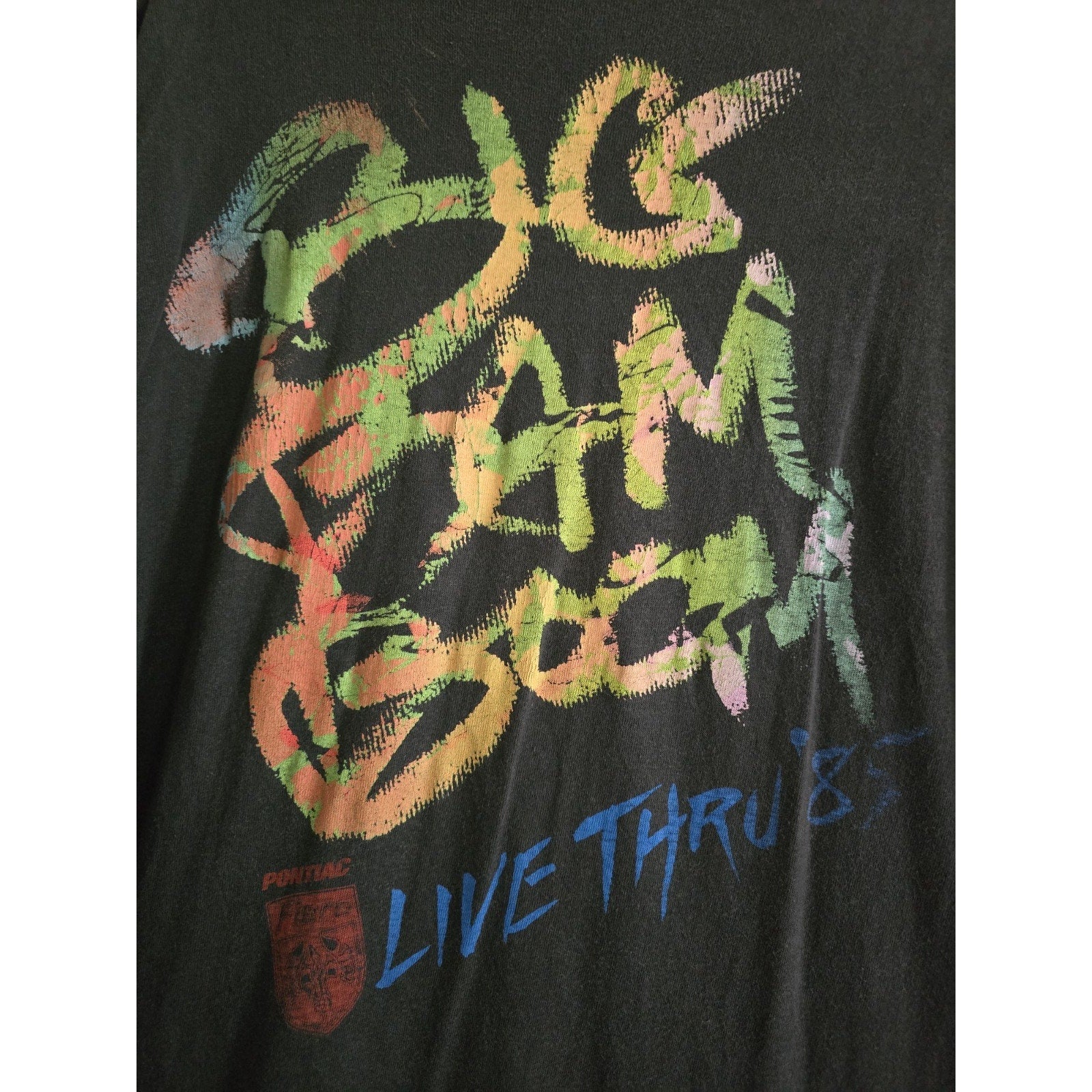 Vintage Daryl Hall & John Oats BIG BAM BOOM LIVE THRU 1985 Tour T Shirt Distressed