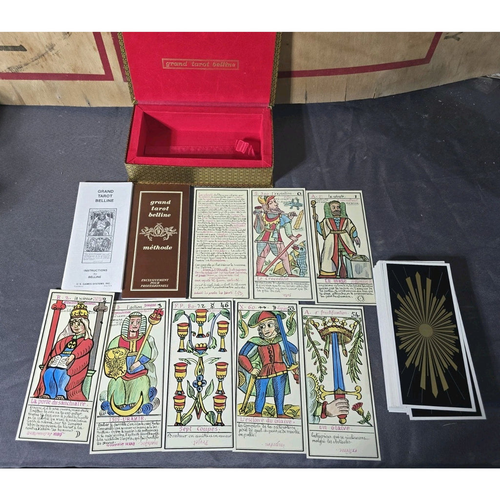 Vintage Le Grand Tarot Belline 1966/1967 US Games Systems Ornate Gilded