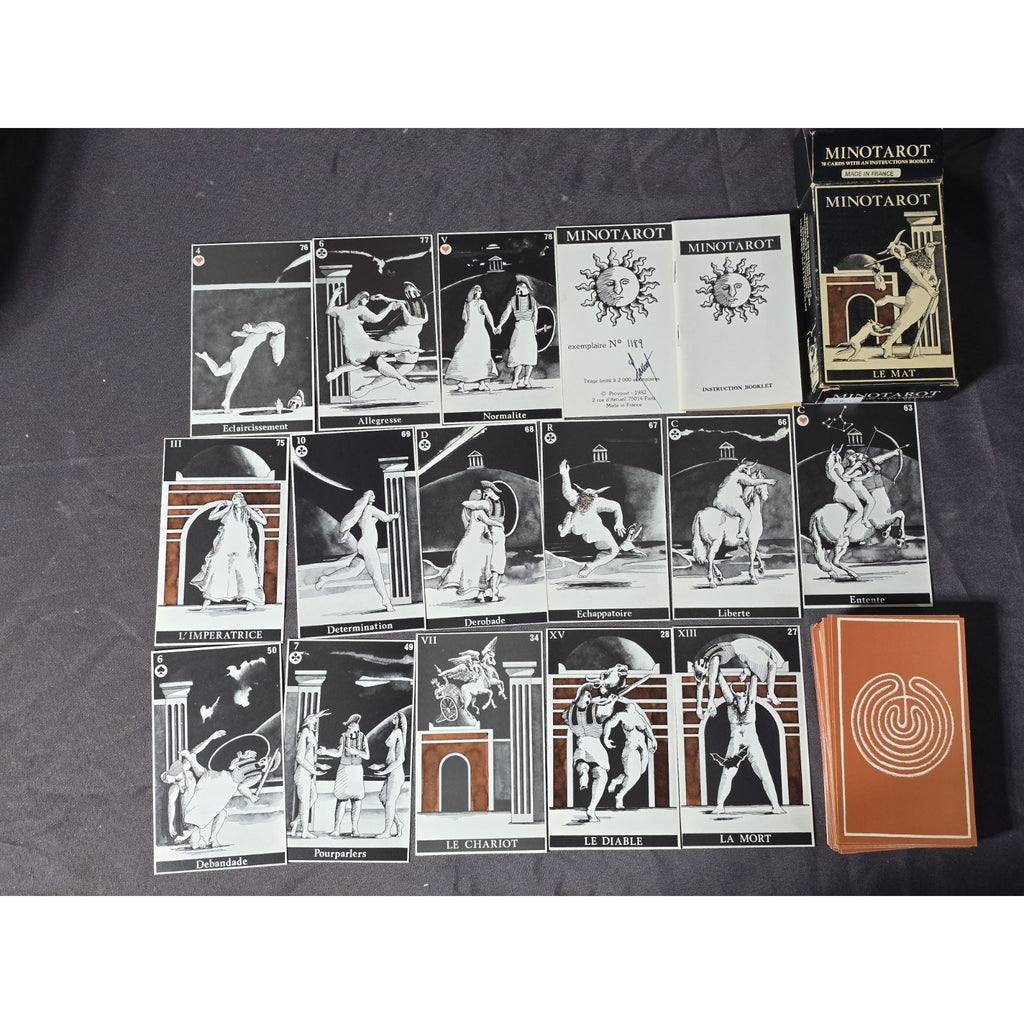 Original Minotarot Tarot Cards Deck from 1982. Made in France. 1st Signed Edition Numbered 1189/2000 RARE