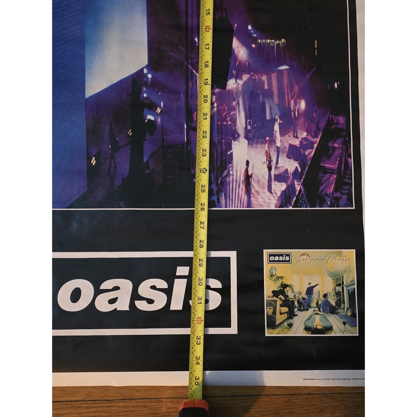 Original Oasis Promo Poster Made In England Definitely Maybe Story Morning Glory