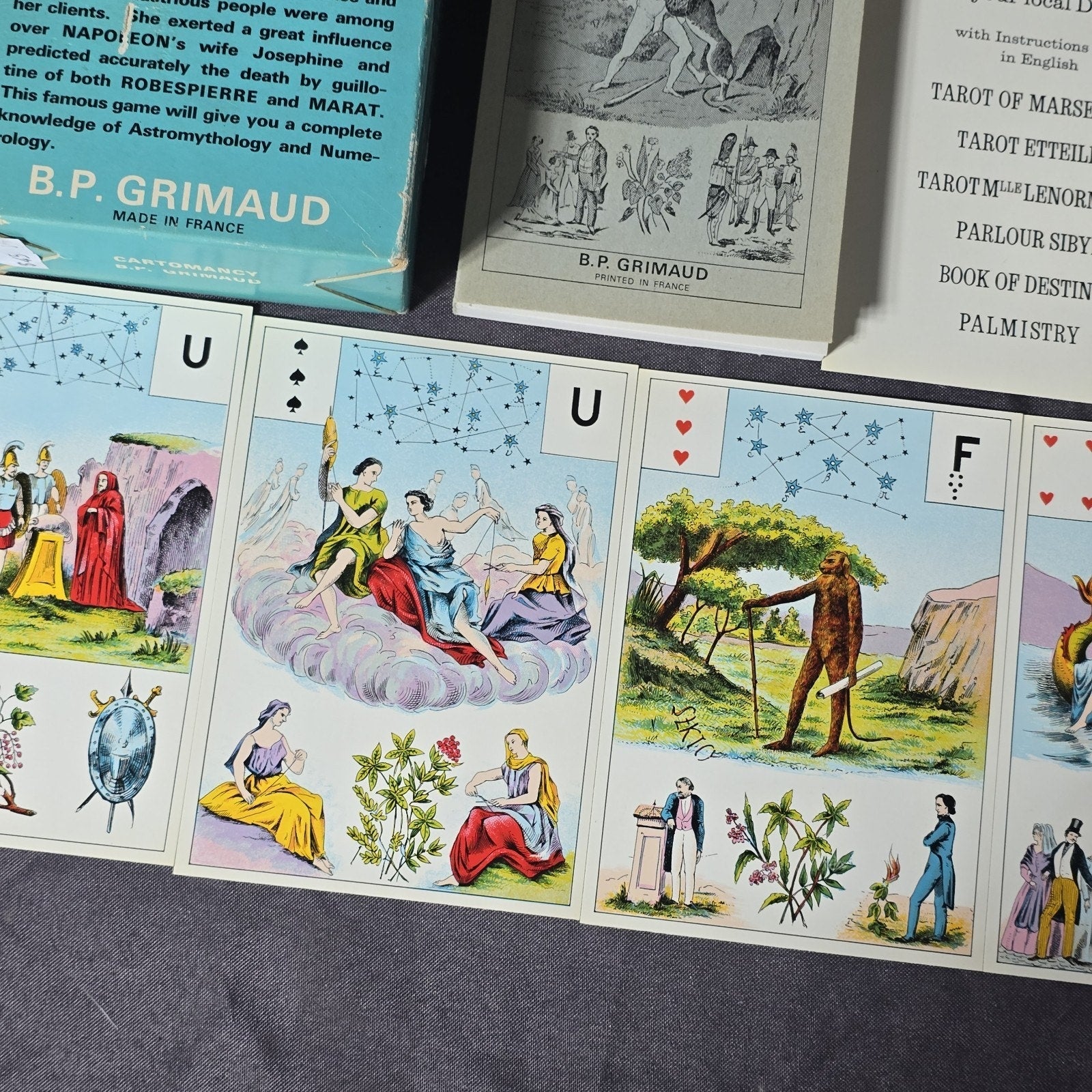 Original Astro Mythological Tarot Card Deck Mlle Lenormand Big Size 1st Edition