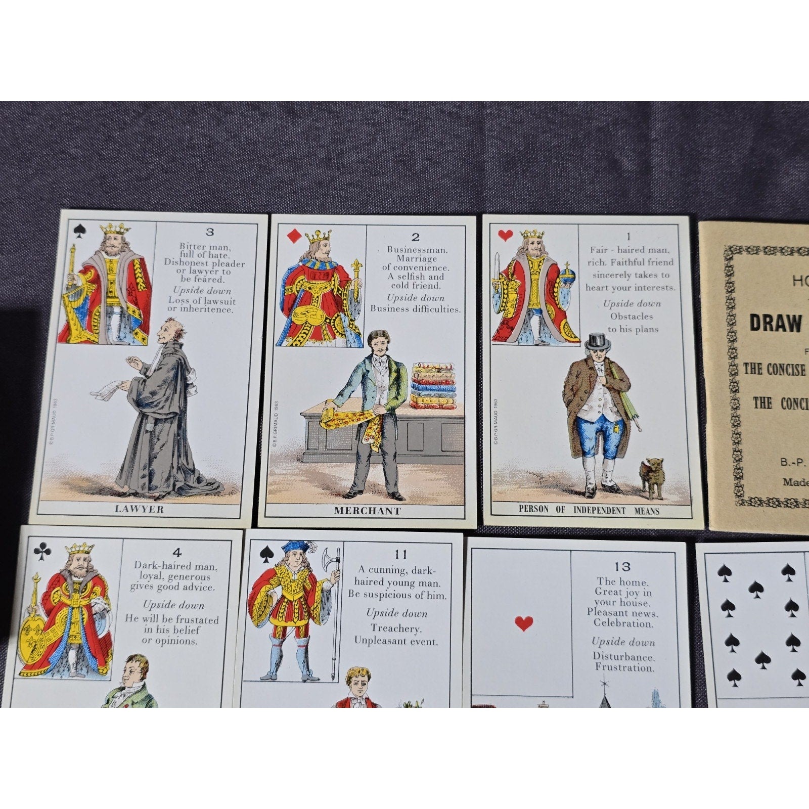 The Concise Fortune Teller Tarot Cards Deck 36 Cards English 1963 Complete
