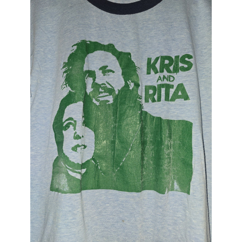 Vintage Kris Kristofferson & Rita Coolidge Concert T Shirt 1970s Country Folk Music RARE