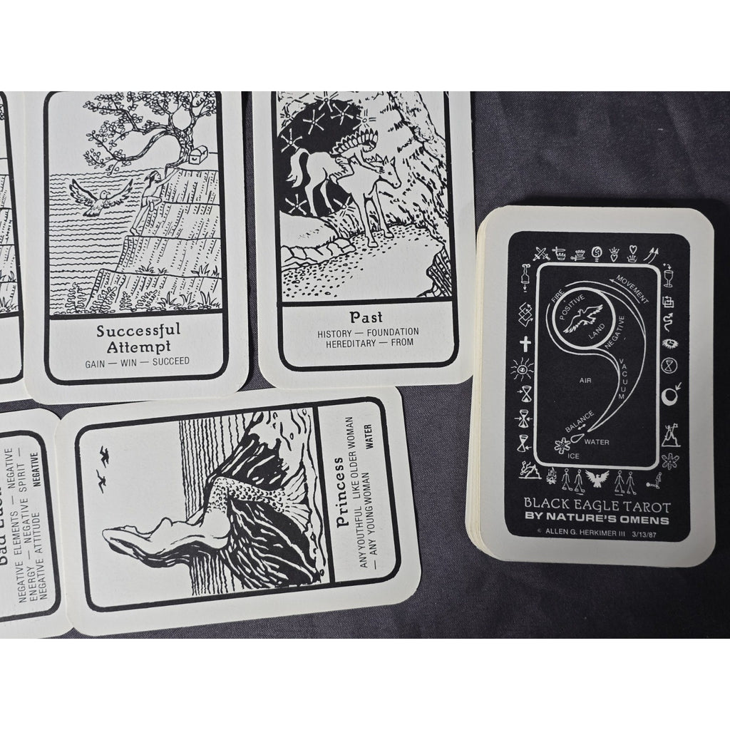Black Eagle Tarot Nature's Omens From Dudleytown Card Deck by Allen Herkimer of Connecticut.