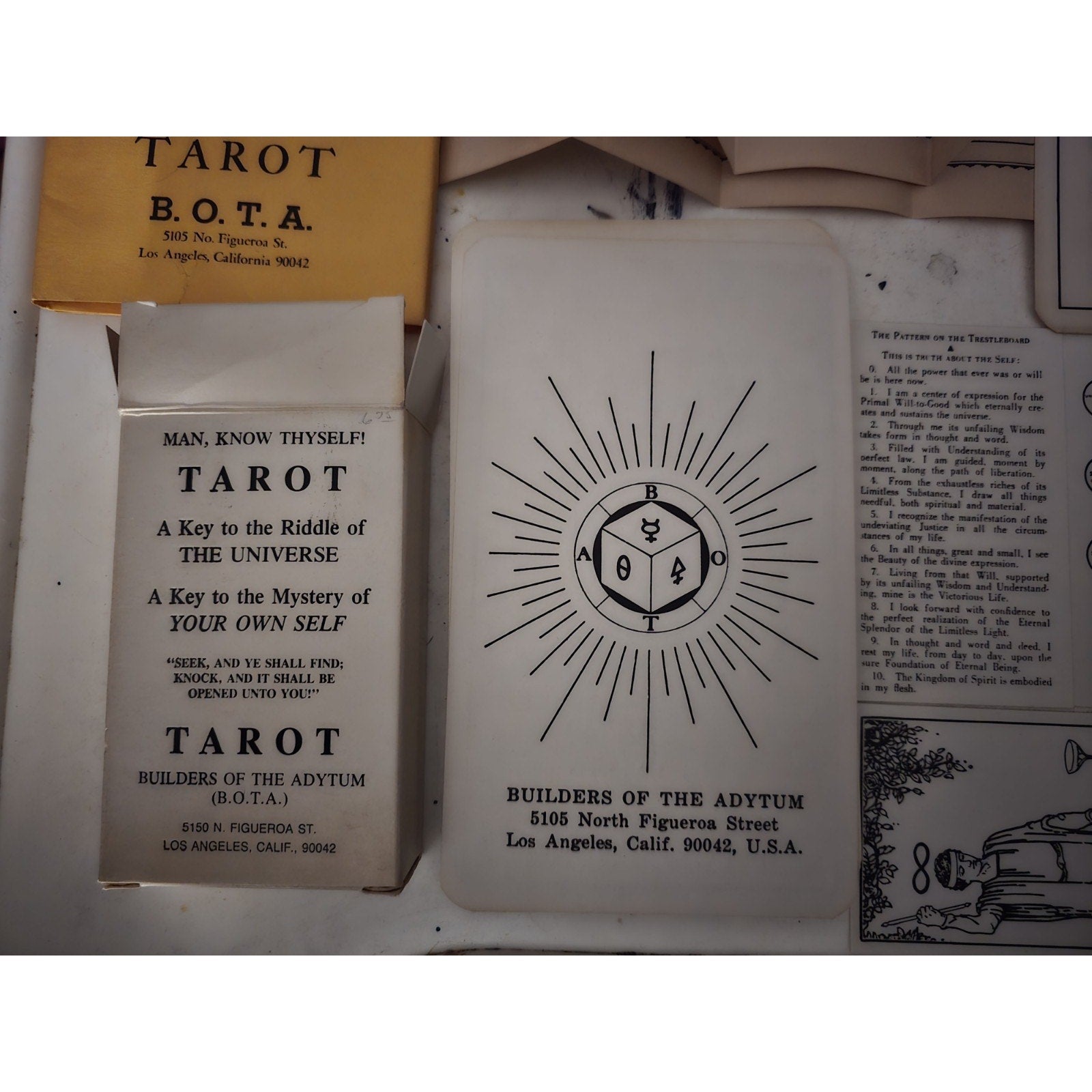Original Lot of B.O.T.A Tarot Cards Paul Foster Case Builders of the Adytum Complete