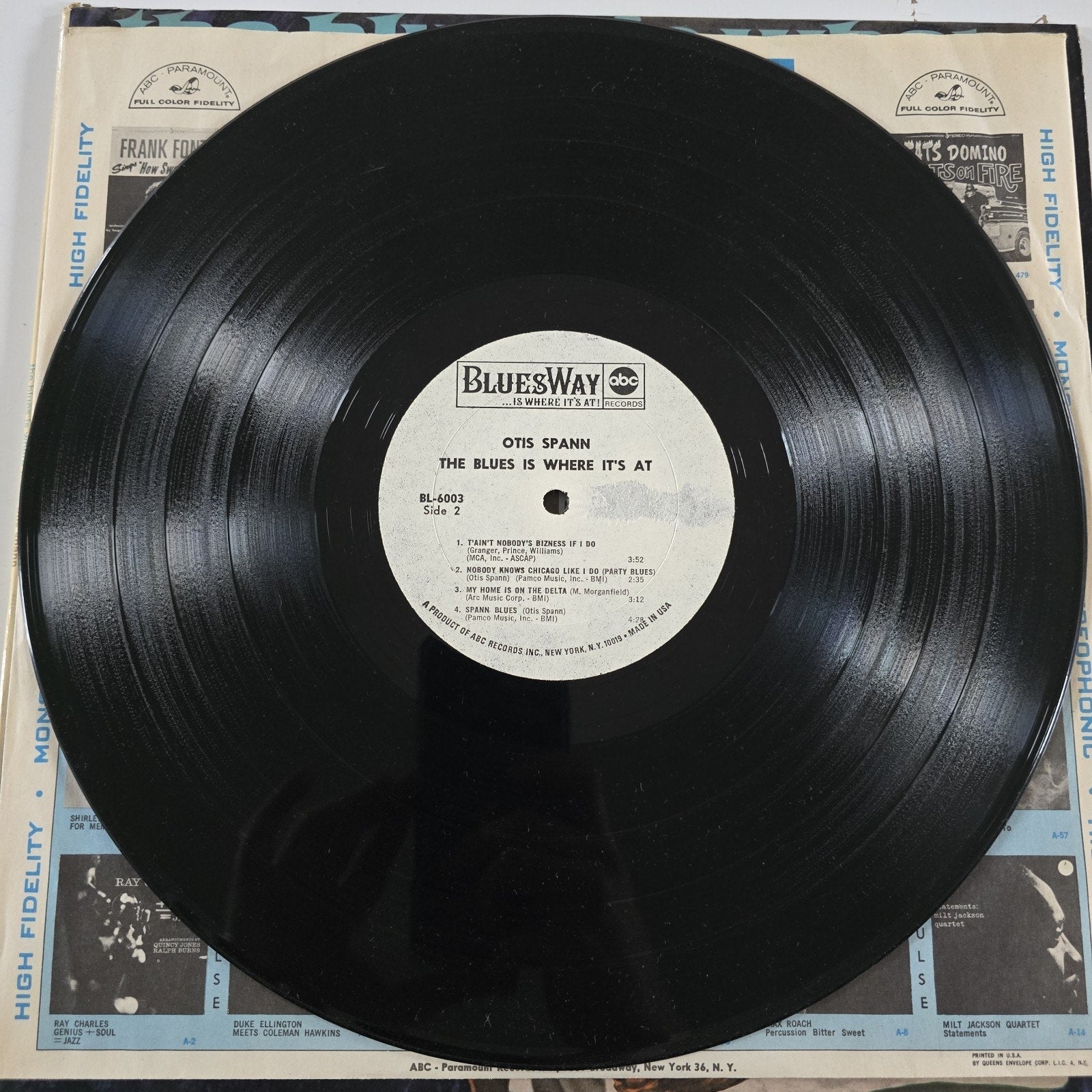 Original Otis Spann The Blues Is Where Its At MONO WLP Vinyl LP Chicago 1967