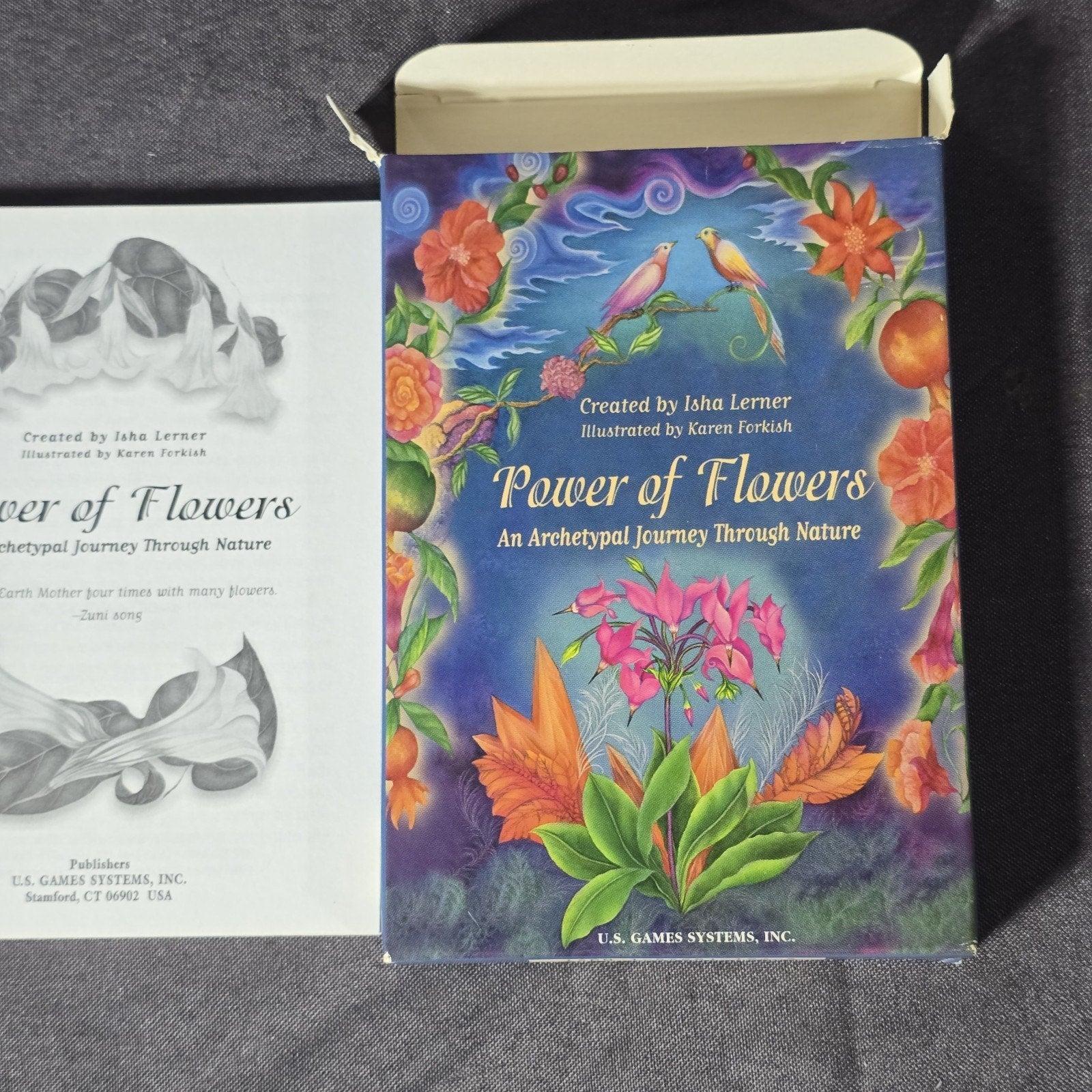 Original Power Of Flowers Tarot Card Set SEALED 1998 Isha Lerner U.S. Games