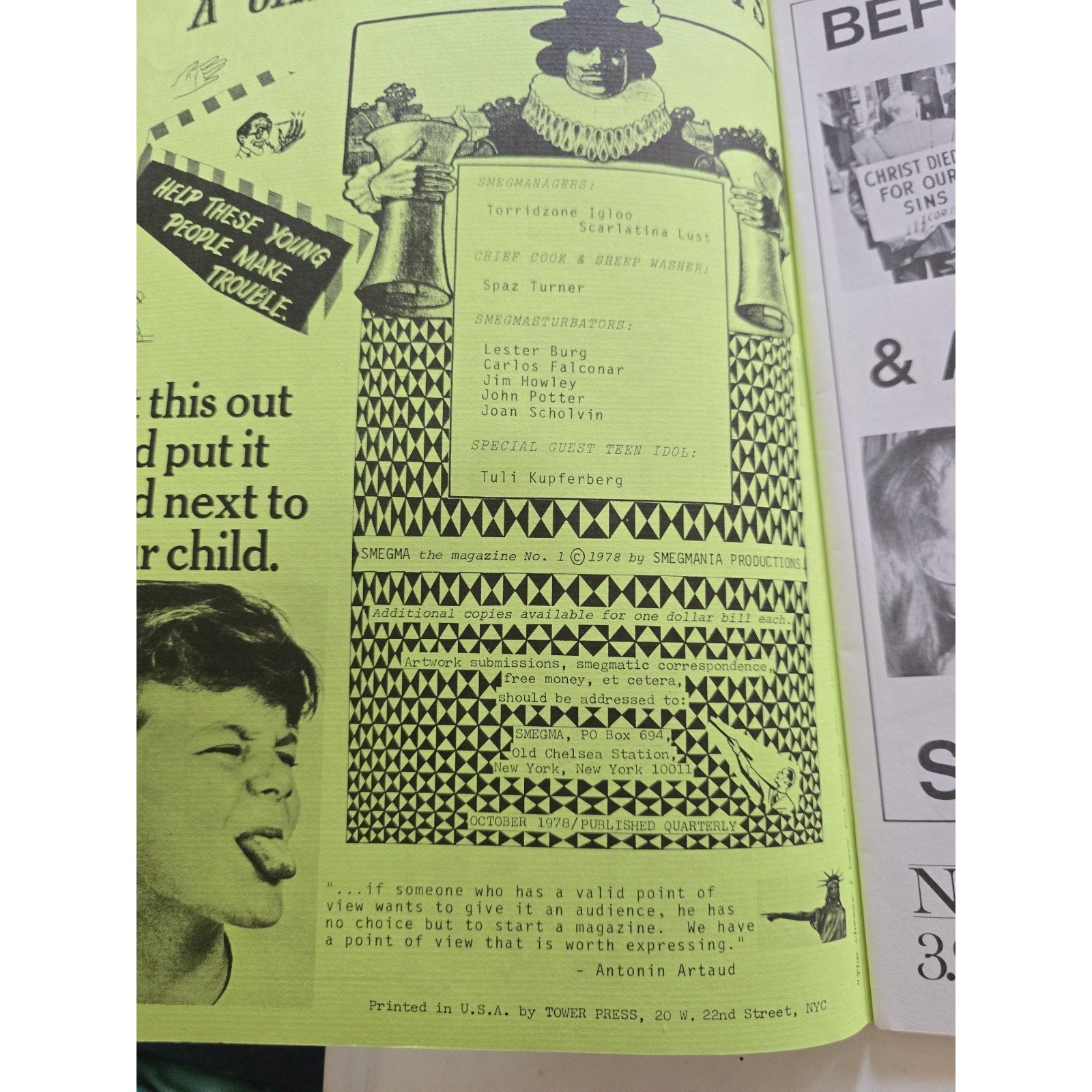 Smegma The Magazine (1978-1981) All 4 issues - Art Music Sexuality Punk New York