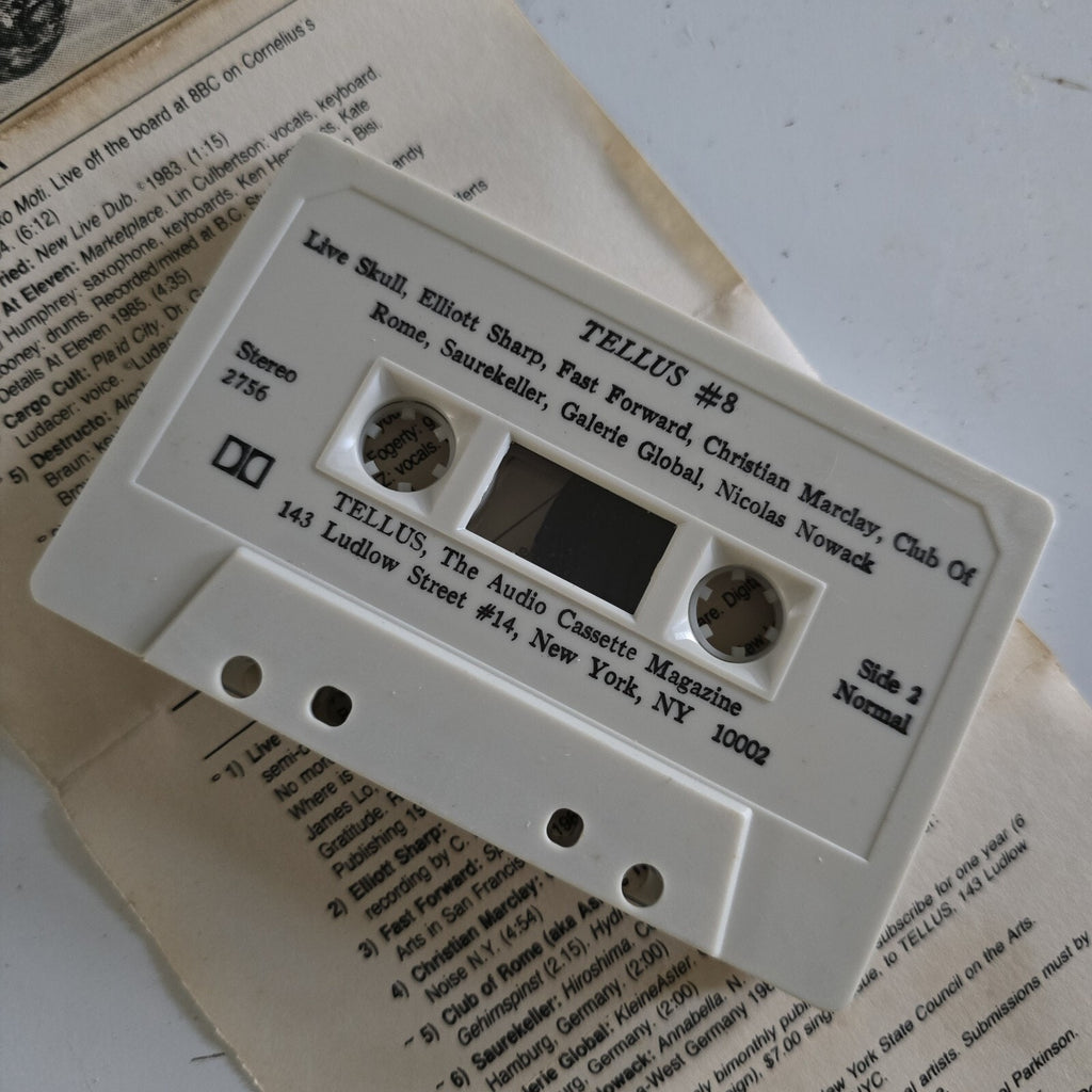 Original Tellus #8 USA Germany OG Audio Cassette Tape Zine Experimental TESTED 1984