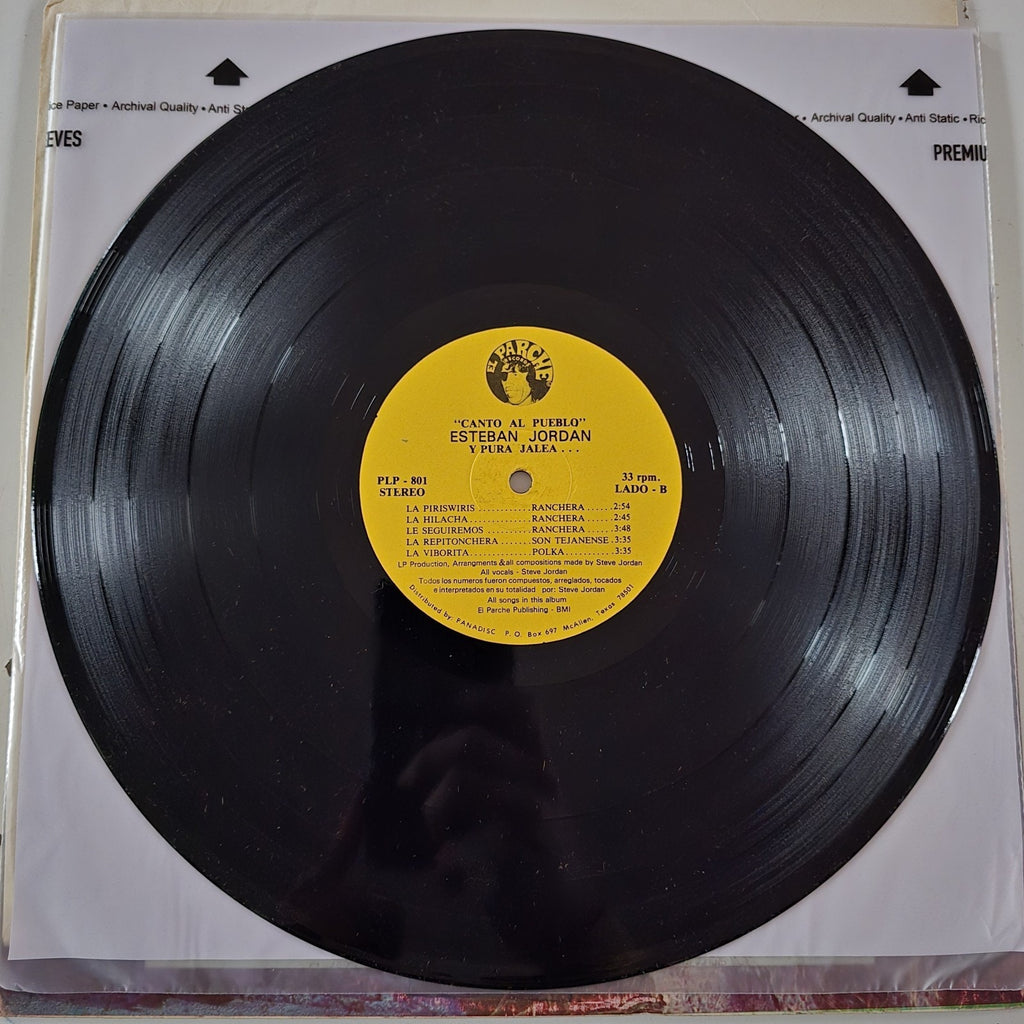 Original Esteban Steven Jordan & Pura Jalea - Canto Al Pueblo Vinyl LP 1st Edition