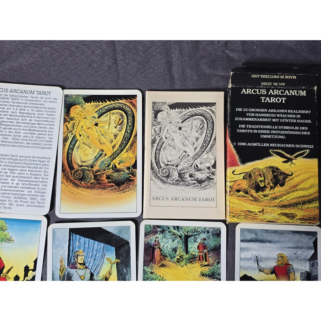 Lot x2 Arcus Arcanum Tarot Card Deck & 22 Major Arcana 1st Edition AGMuller 1986