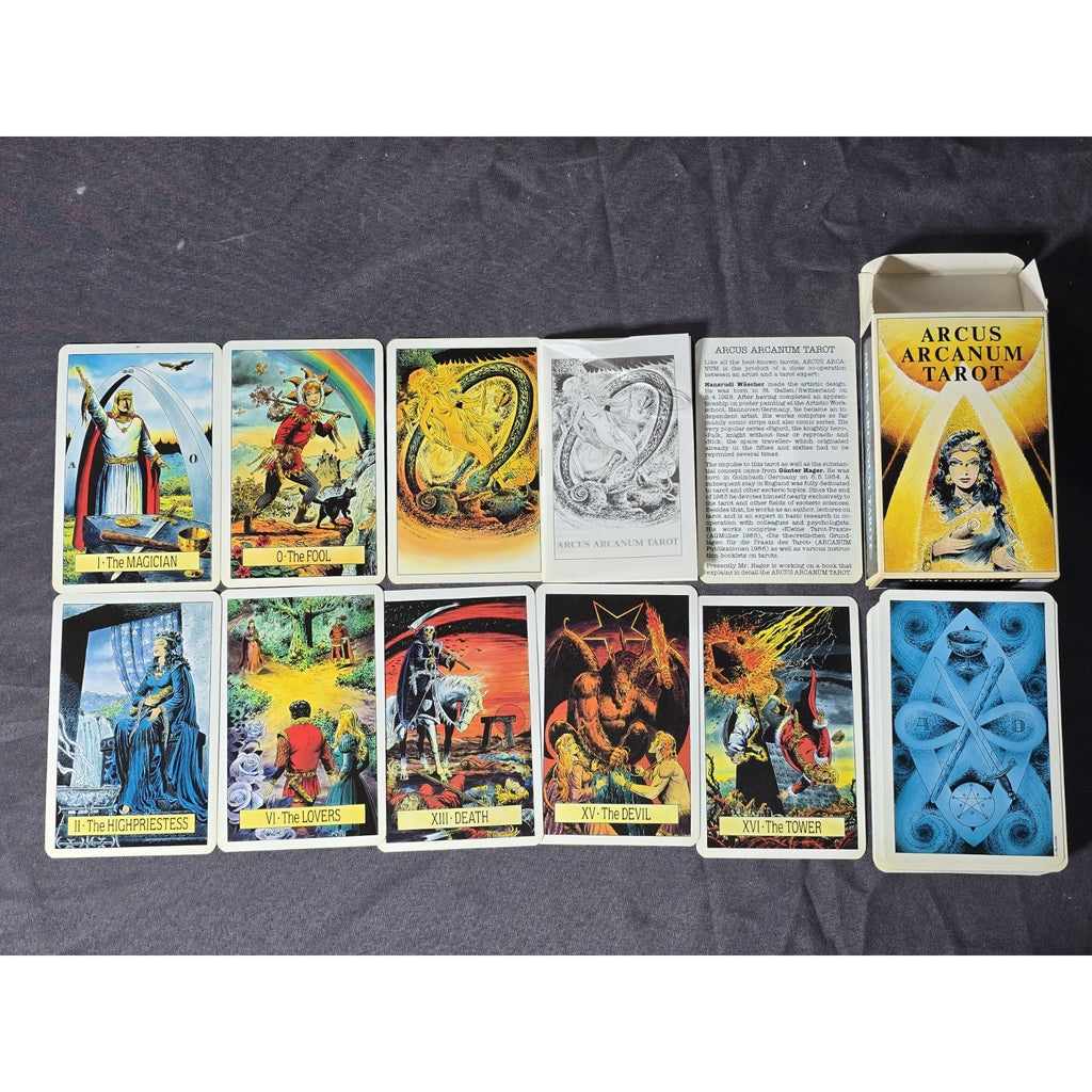 Lot x2 Arcus Arcanum Tarot Card Deck & 22 Major Arcana 1st Edition AGMuller 1986