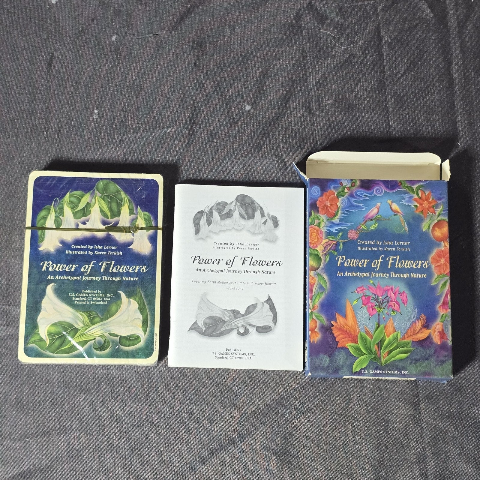Original Power Of Flowers Tarot Card Set SEALED 1998 Isha Lerner U.S. Games