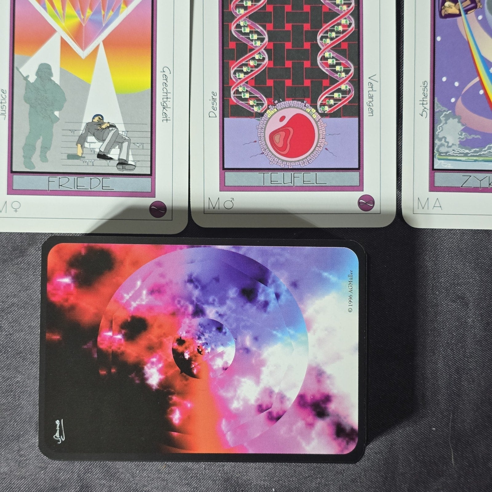Vintage Experimental Tarot Card Deck by Gunnar Kossatz. Printed by AGMULLER English Edition