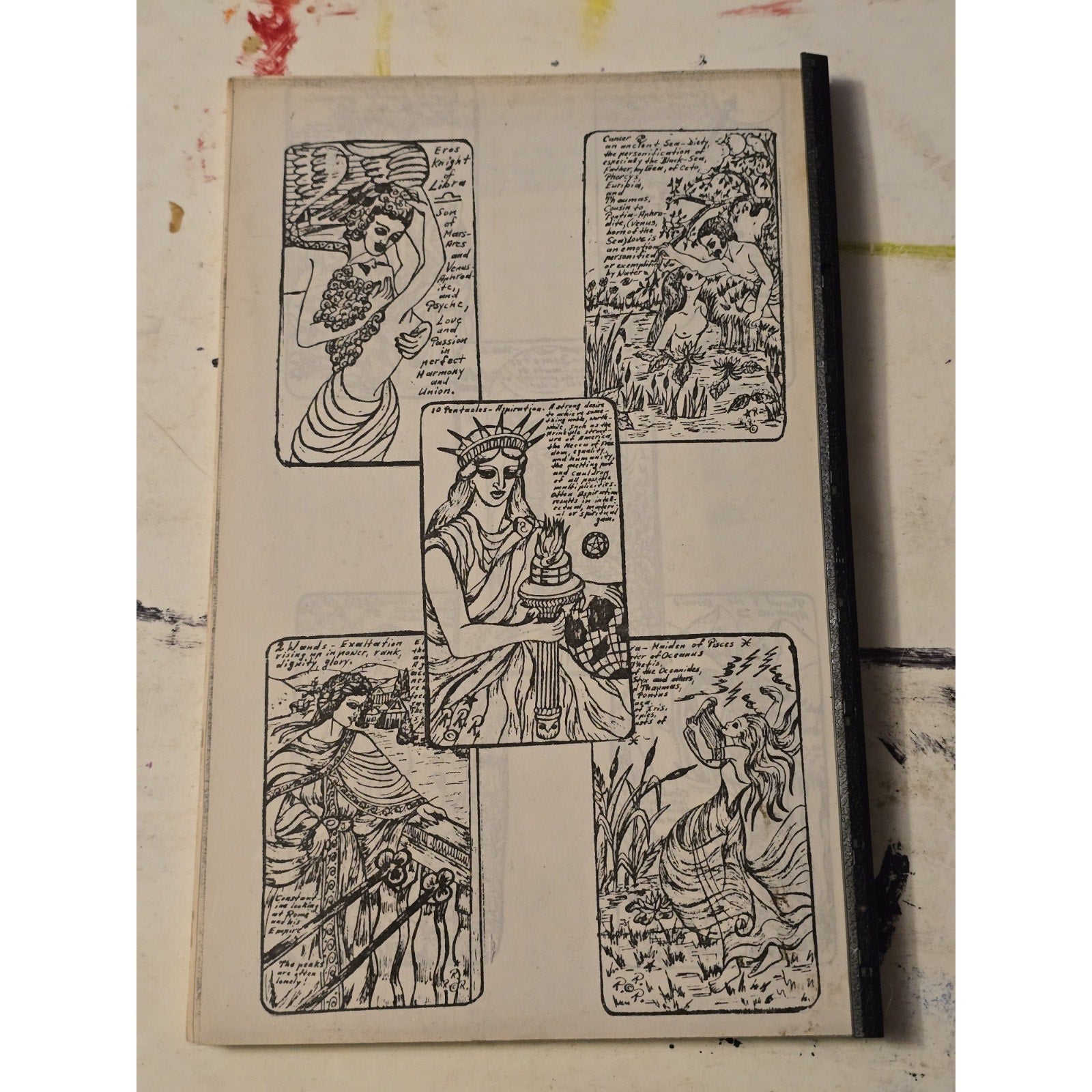 The Storyteller Tarot & The Gods of the Horoscope Rosanna Rogers 1984 Paperback Book
