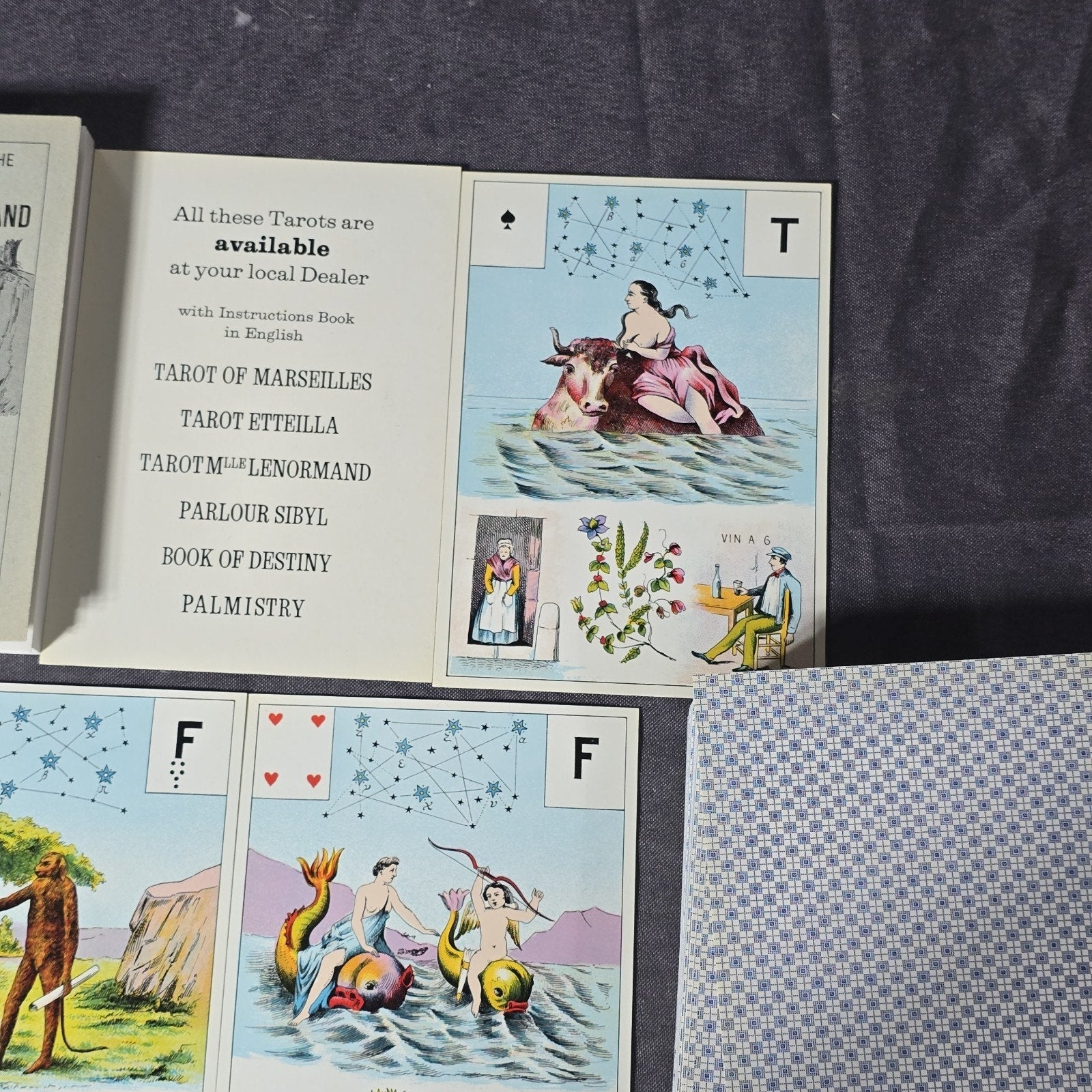 Original Astro Mythological Tarot Card Deck Mlle Lenormand Big Size 1st Edition