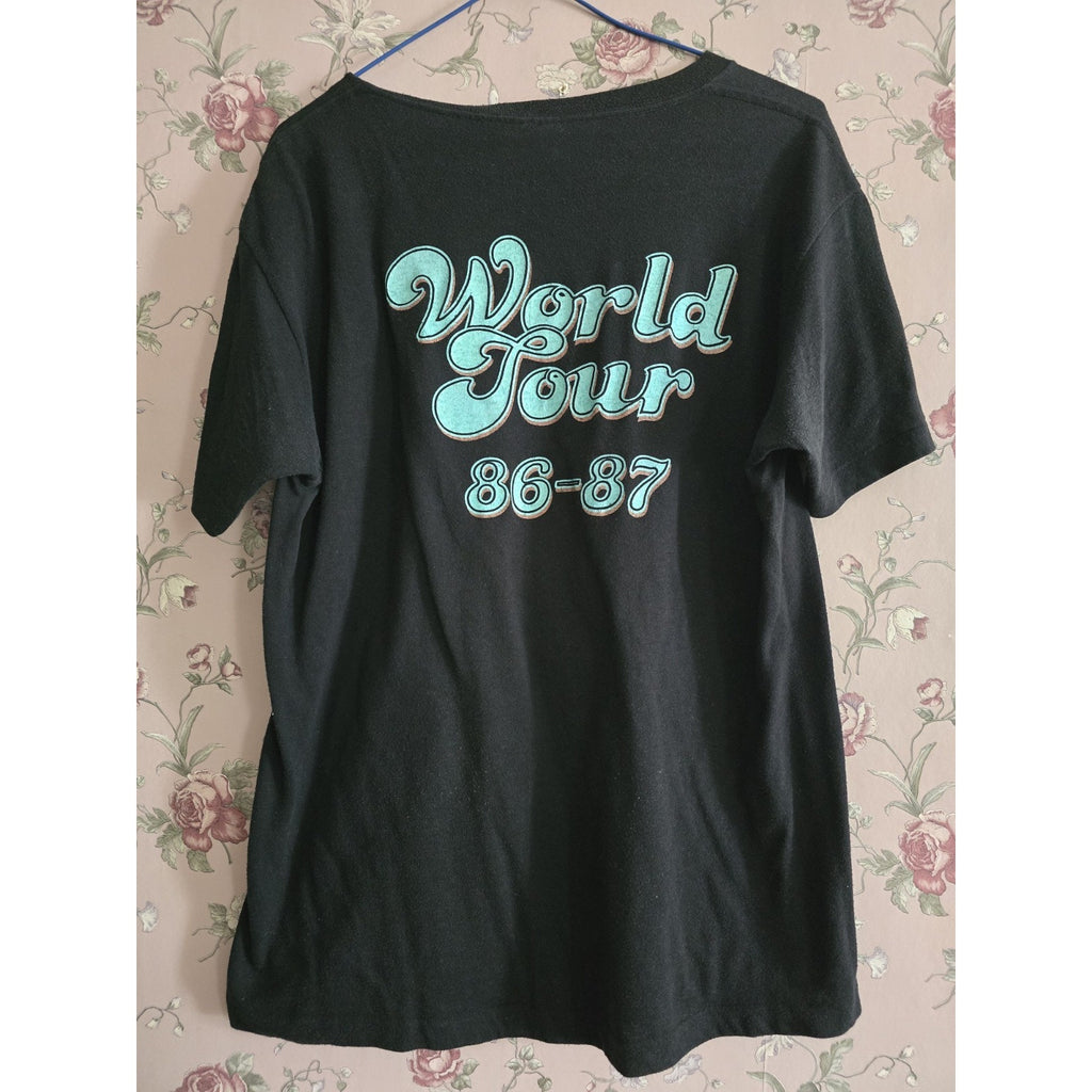 Vintage Chicago World Tour '86-87 T Shirt Sz L Rock Band Concert 1980s RARE
