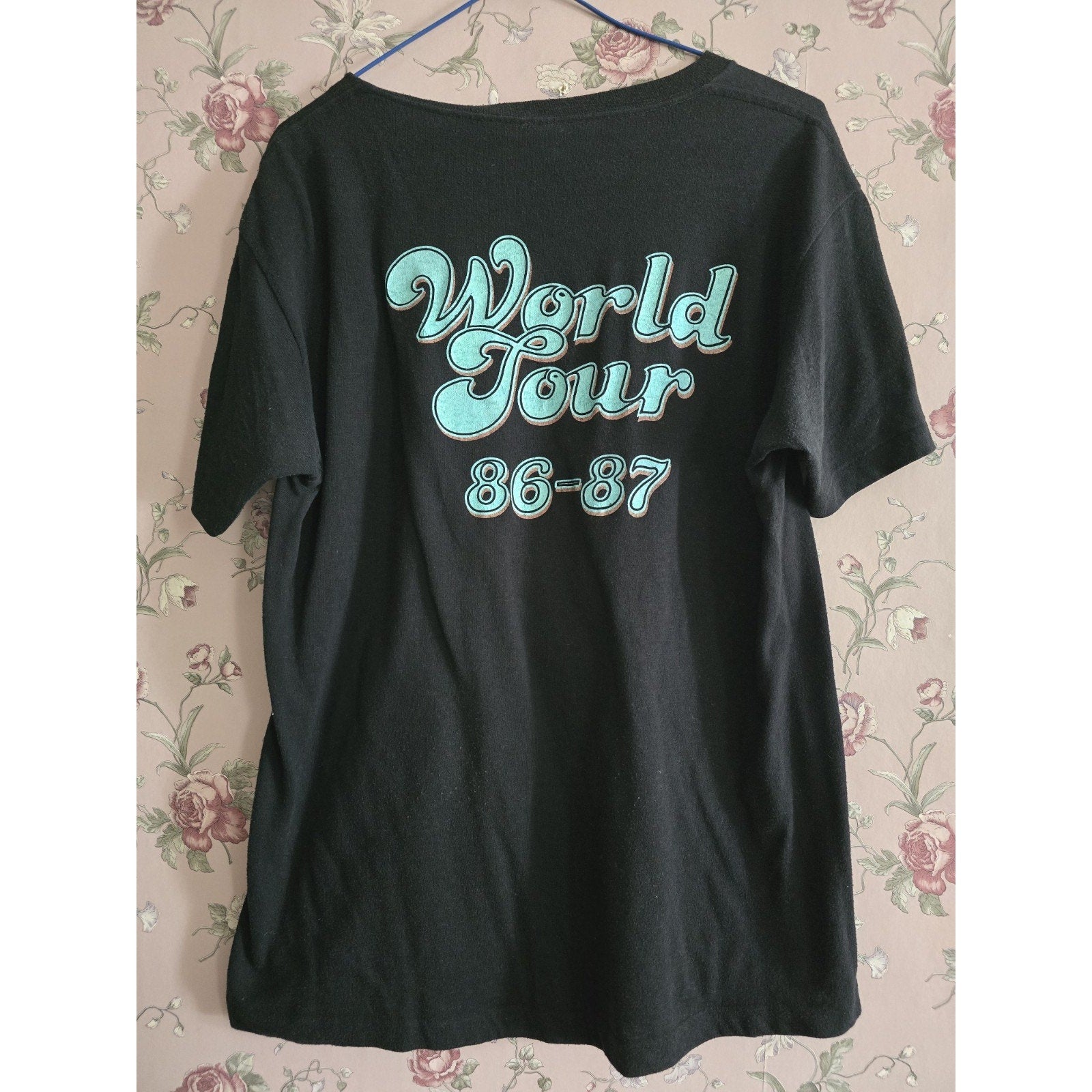 Vintage Chicago World Tour '86-87 T Shirt Sz L Rock Band Concert 1980s RARE
