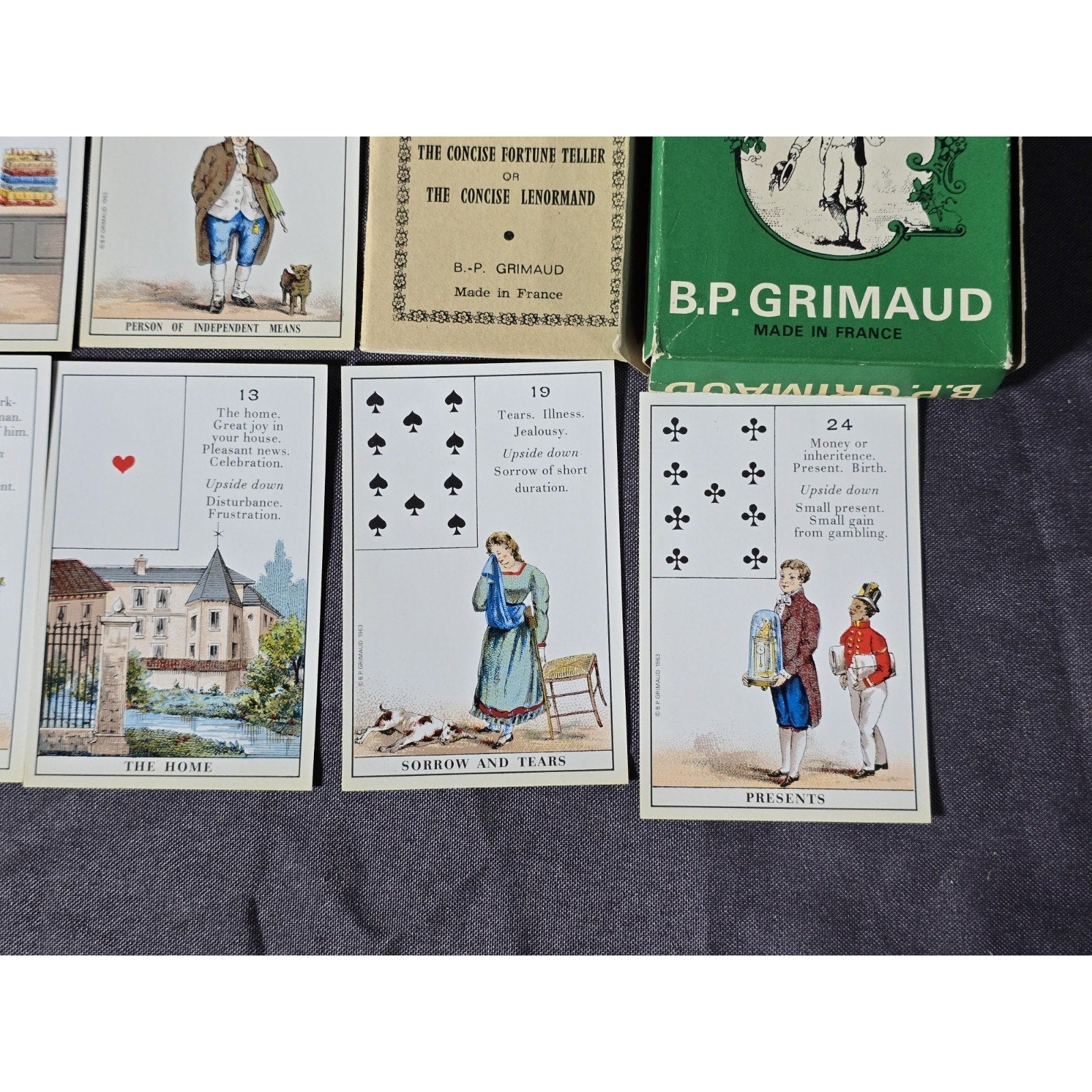 The Concise Fortune Teller Tarot Cards Deck 36 Cards English 1963 Complete