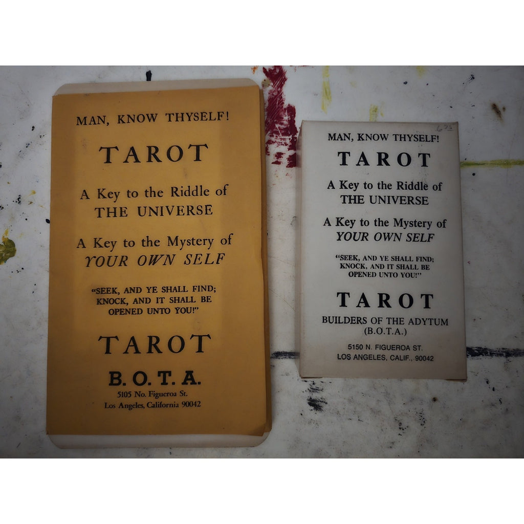 Original Lot of B.O.T.A Tarot Cards Paul Foster Case Builders of the Adytum Complete