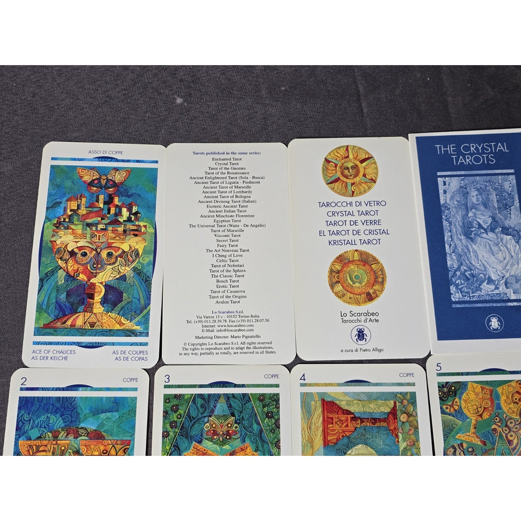 Crystal Tarot Card Deck by Elisabetta Trevisan.  Published by Lo Scarabeo. 1st Edition From Italy