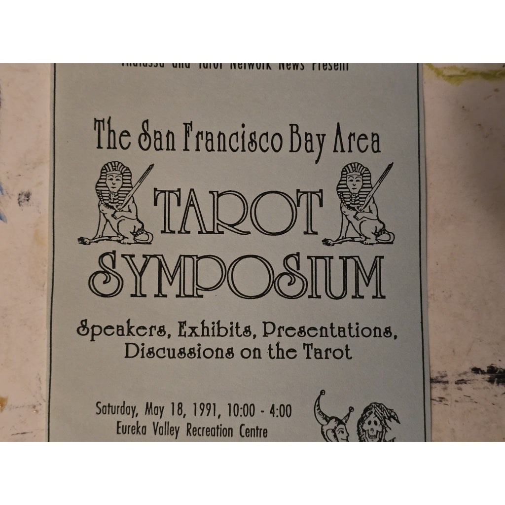 Original Tarot Symposium Flyer/Advertisement From 1991 San Francisco Bay Area Occult Esoteric