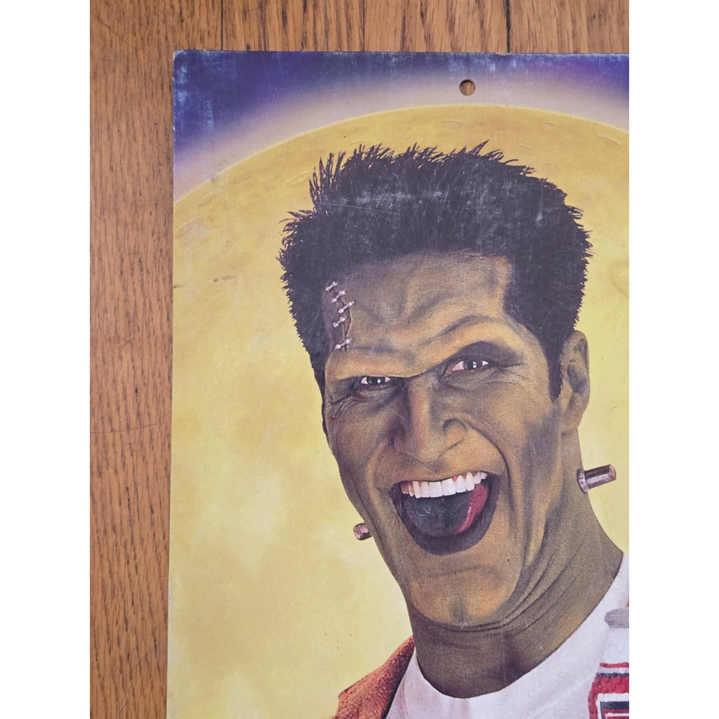 Vintage Miller Lite Thriller Frankenstein Halloween Cardboard Advertisement 1980s/90s